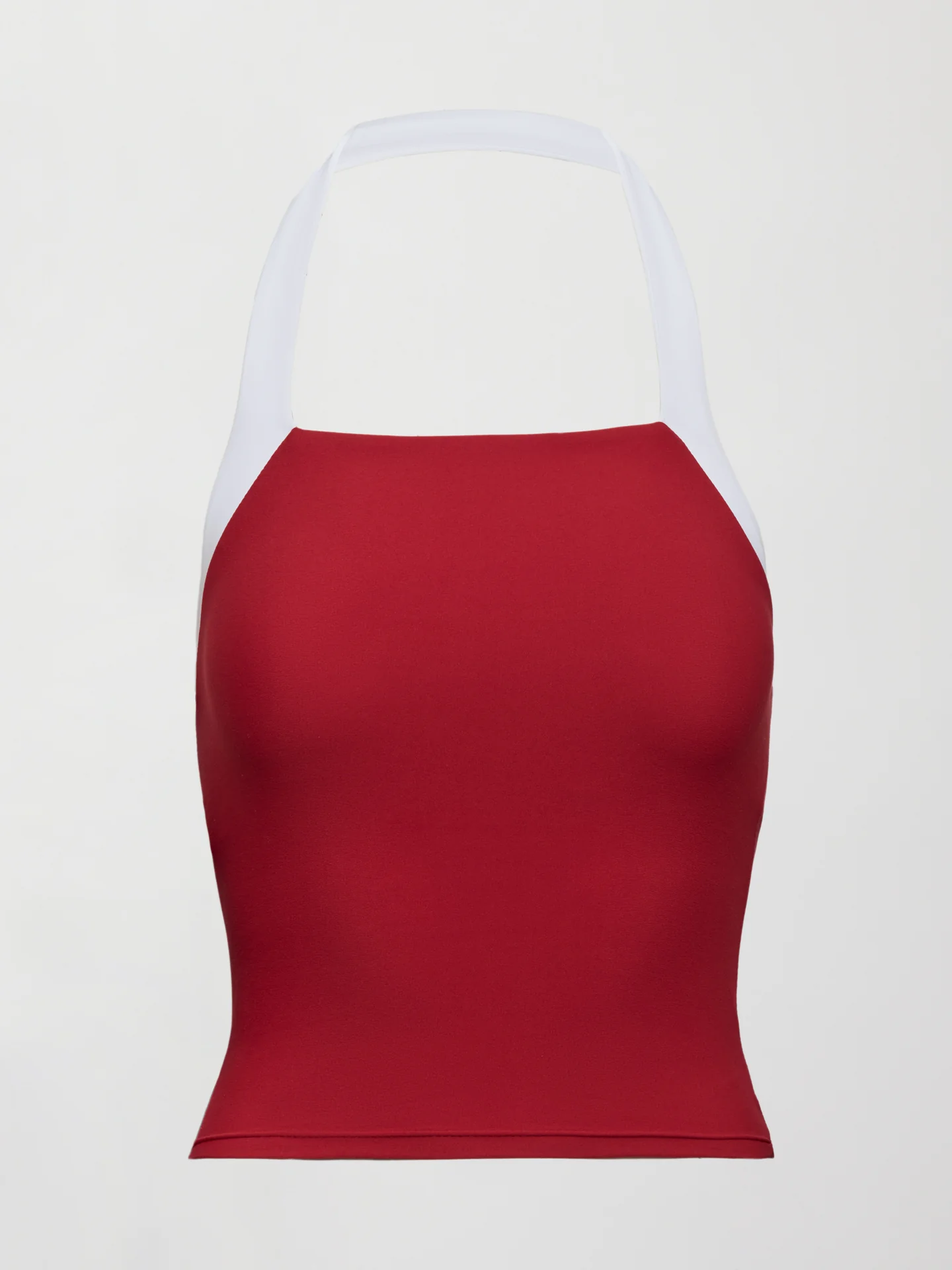Colorblock Halter Tank in Melt - Cherry Red/White - Image 7