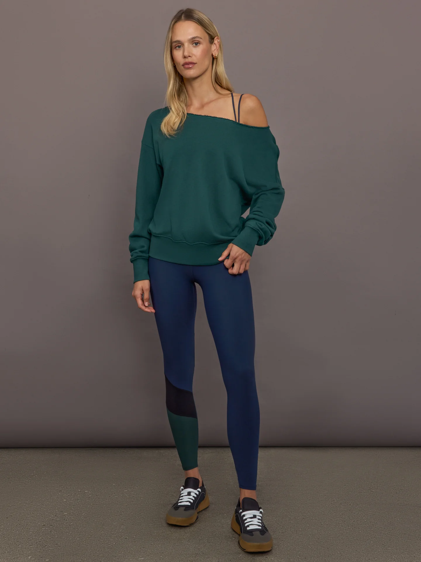 Colorblock Legging in Melt - Navy/Black/Forest - Image 7