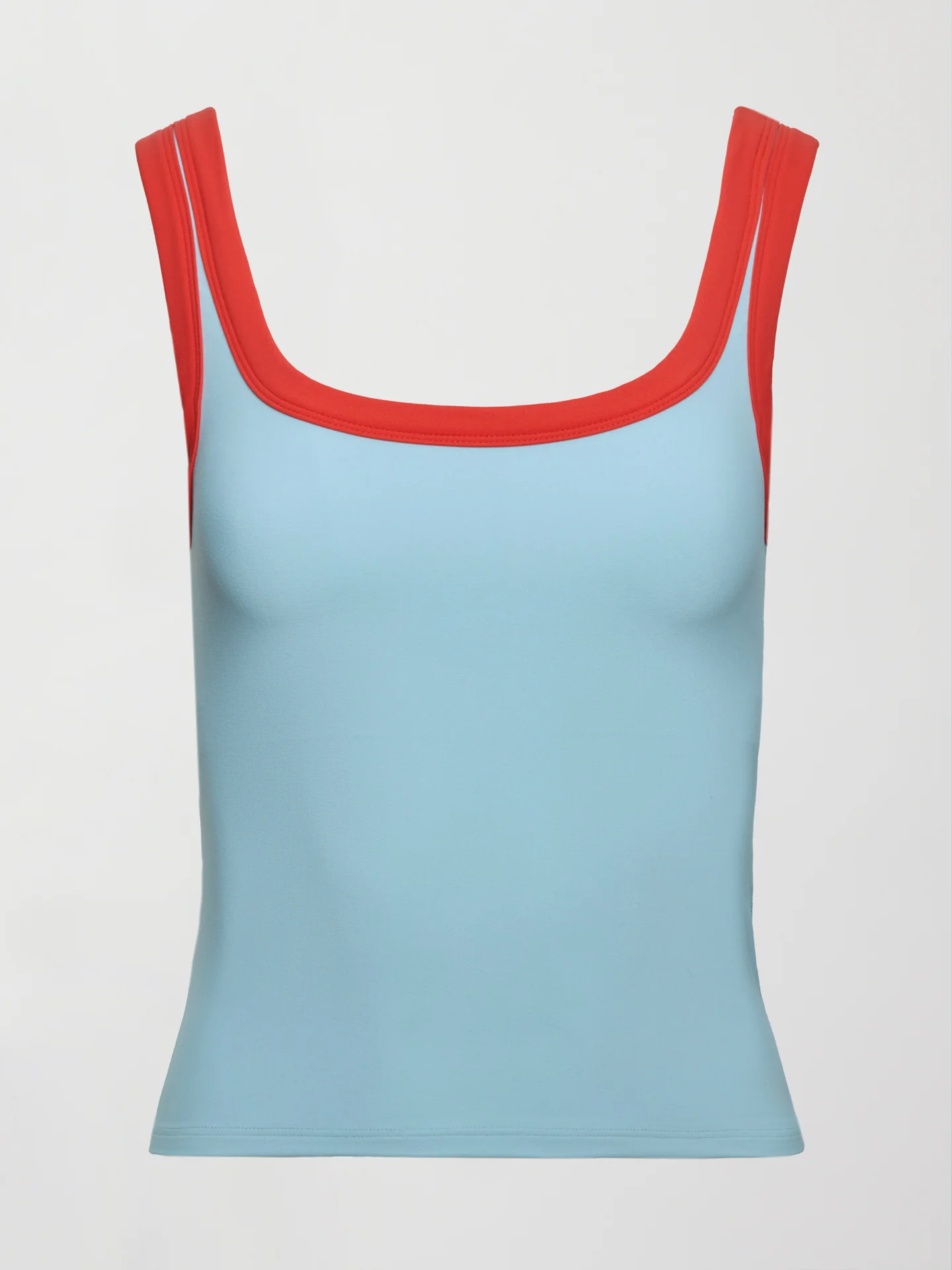 Colorblock Scoop Tank in Melt - Sky Blue/ BitterSweet - Image 8