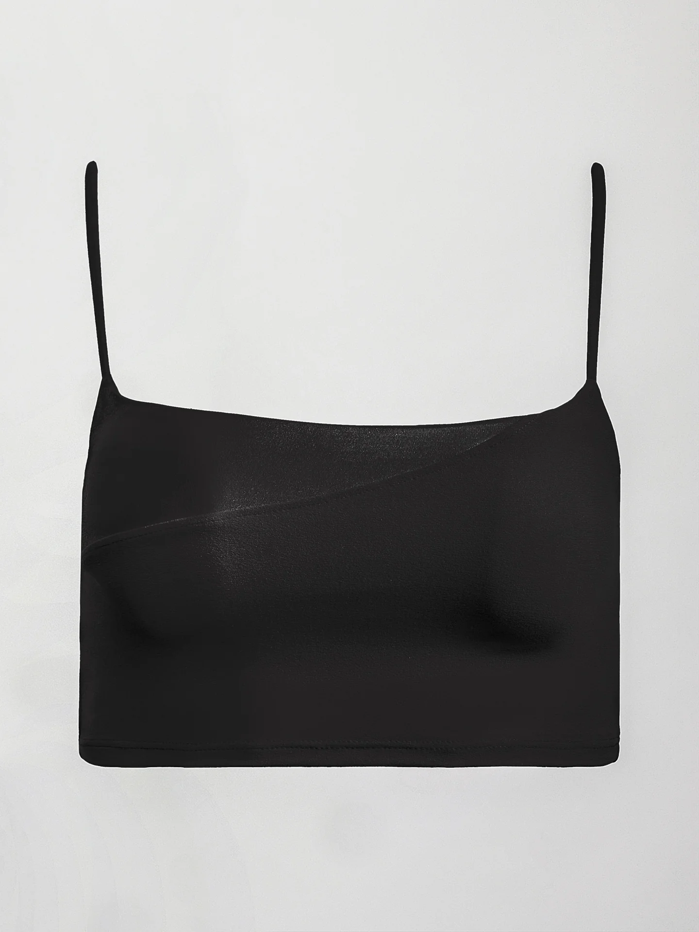 Spliced Colorblock Shine Bra in Melt - Black - Image 6