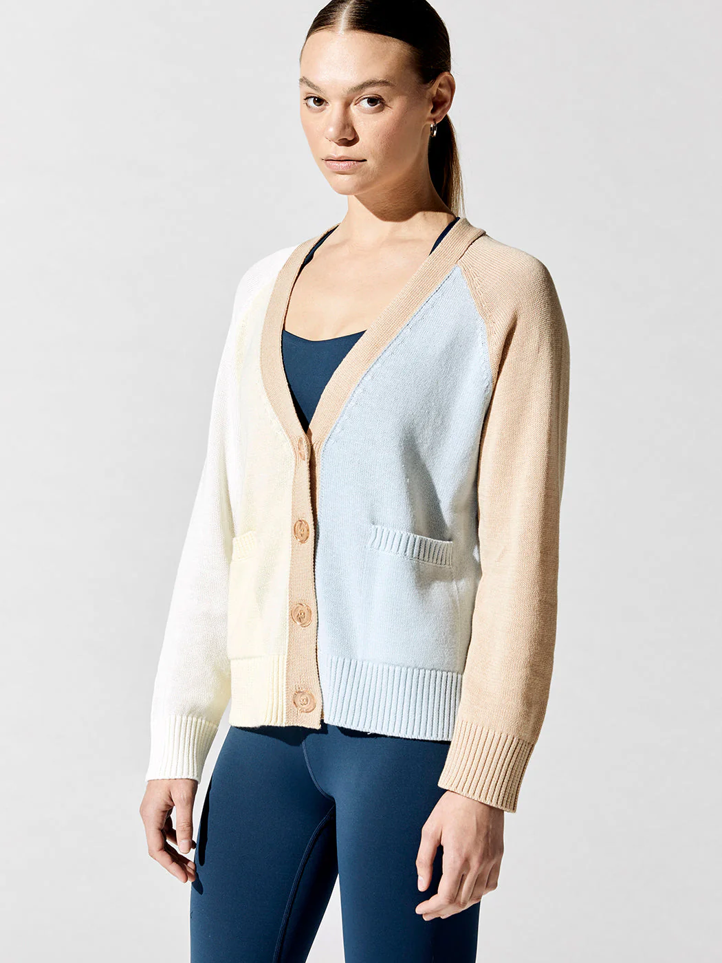 Contrast Cardigan - Oat Multi - Image 2