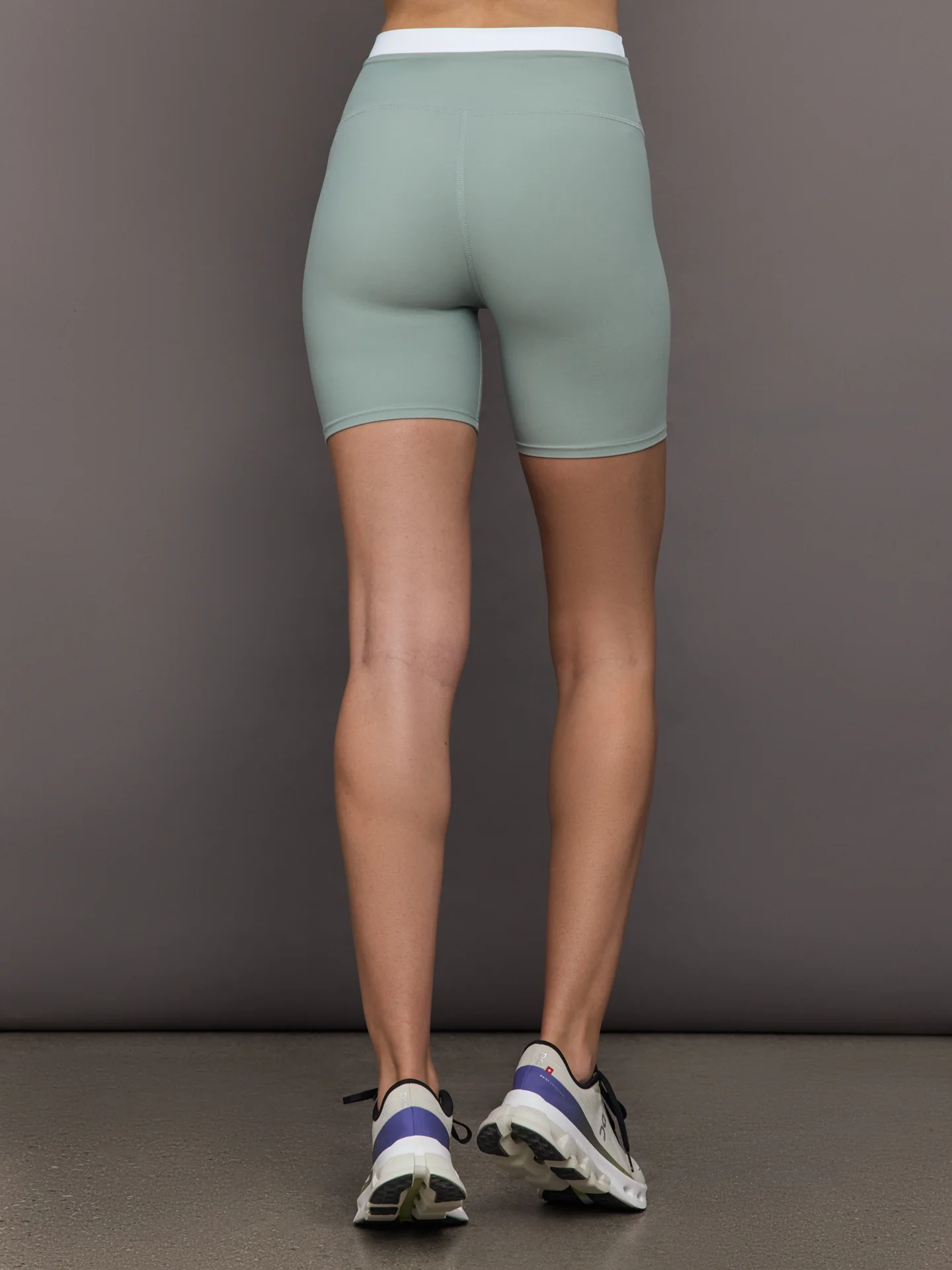 Contrast Melt Biker Short - Sage / White - Image 4