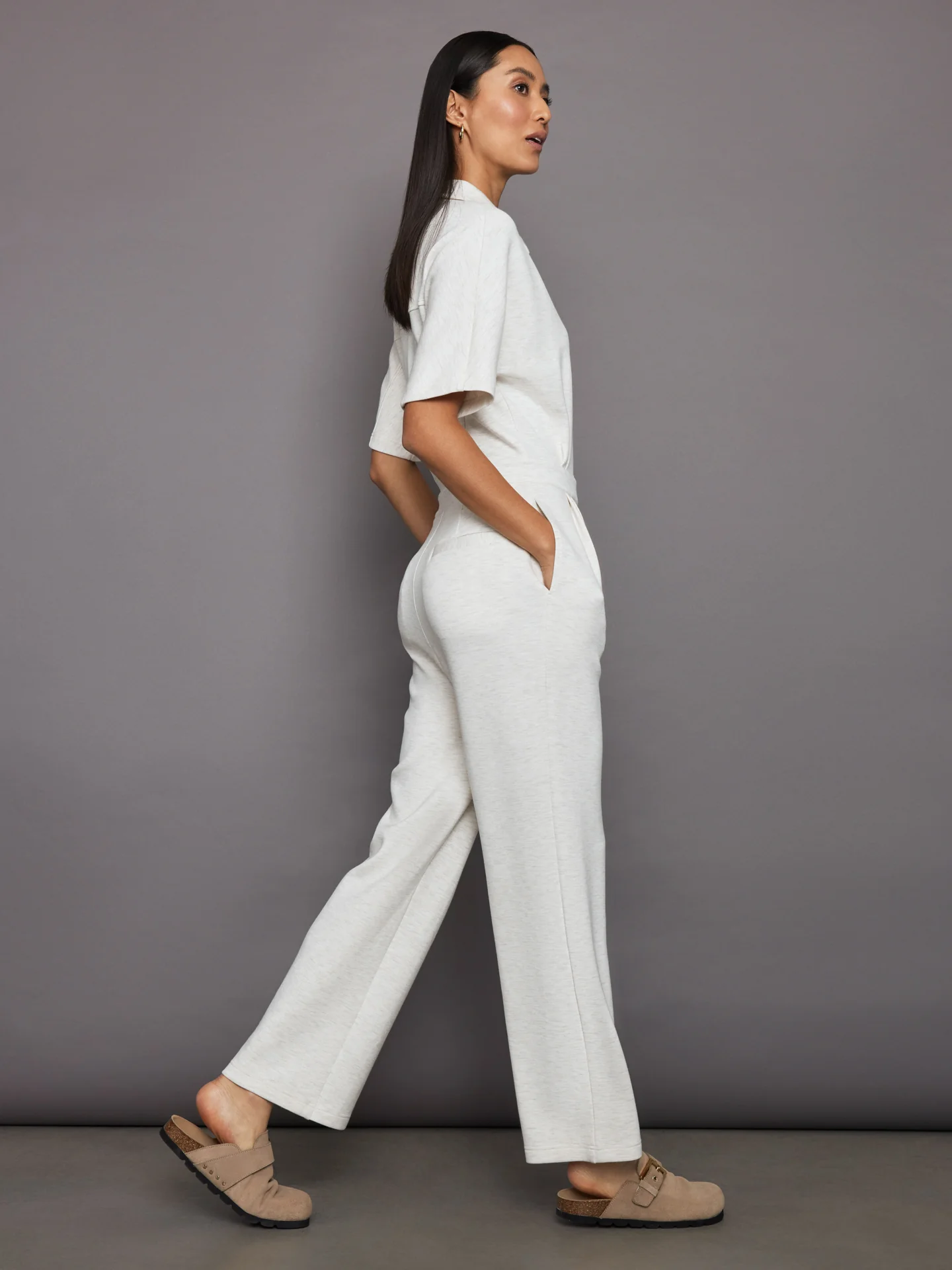 Corrine Jumpsuit - Ivory Marl - Image 4