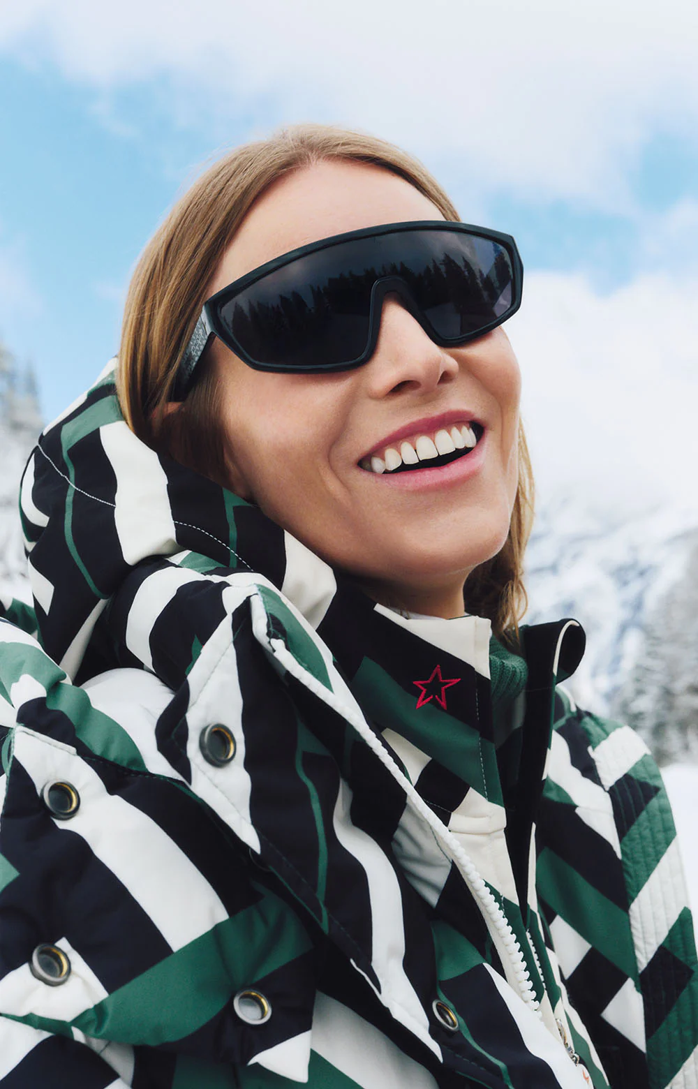 Cortina Ski Parka - Waffle Print - Green - Image 9