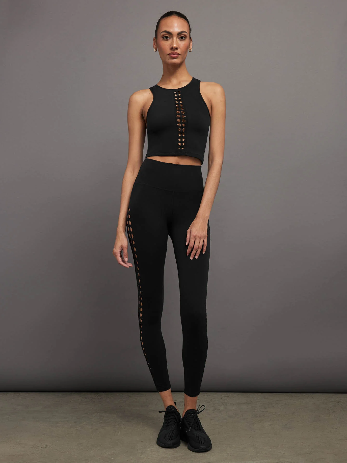 Crochet Tank in Melt - Black - Image 5