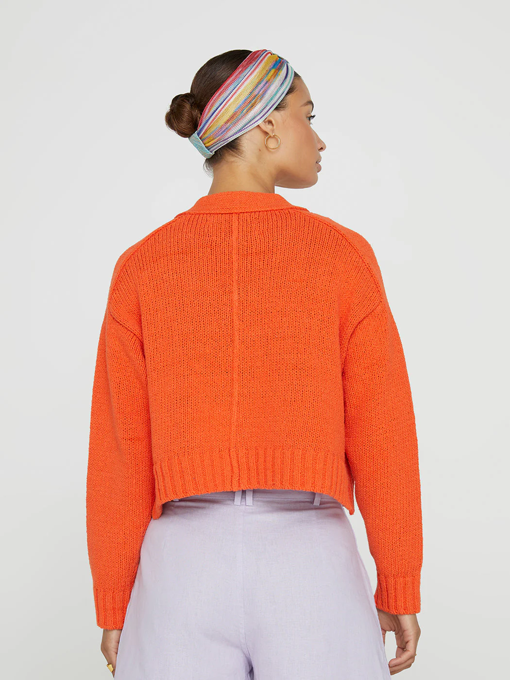 Cropped Cardigan - Papaya - Image 3