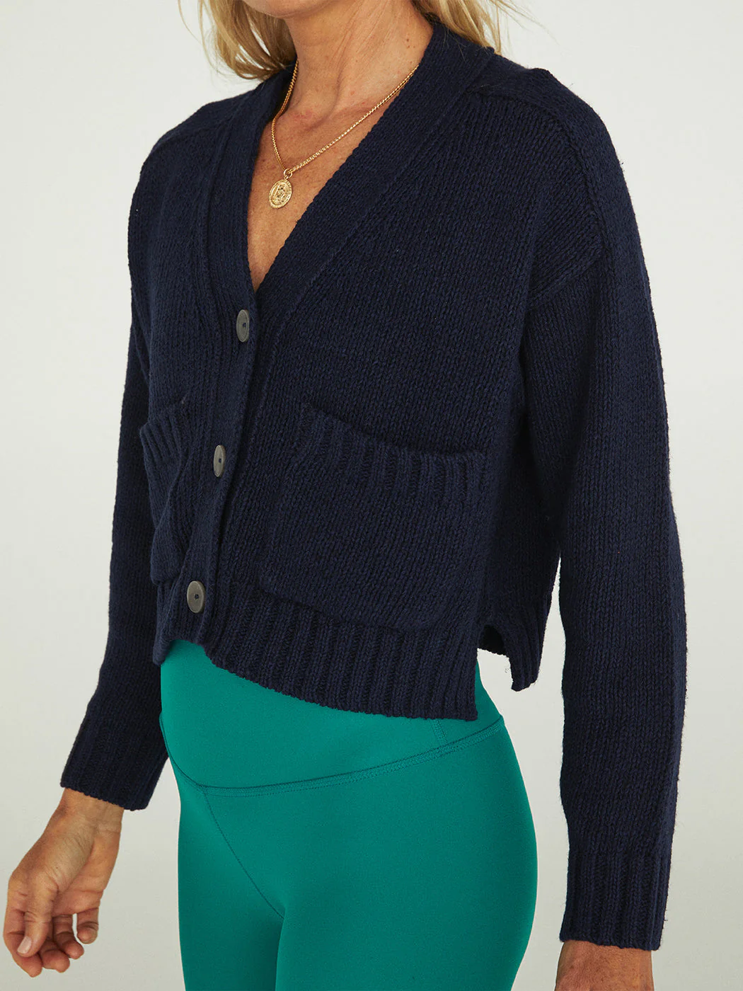 Cropped Cardigan - Hale Navy - Image 7