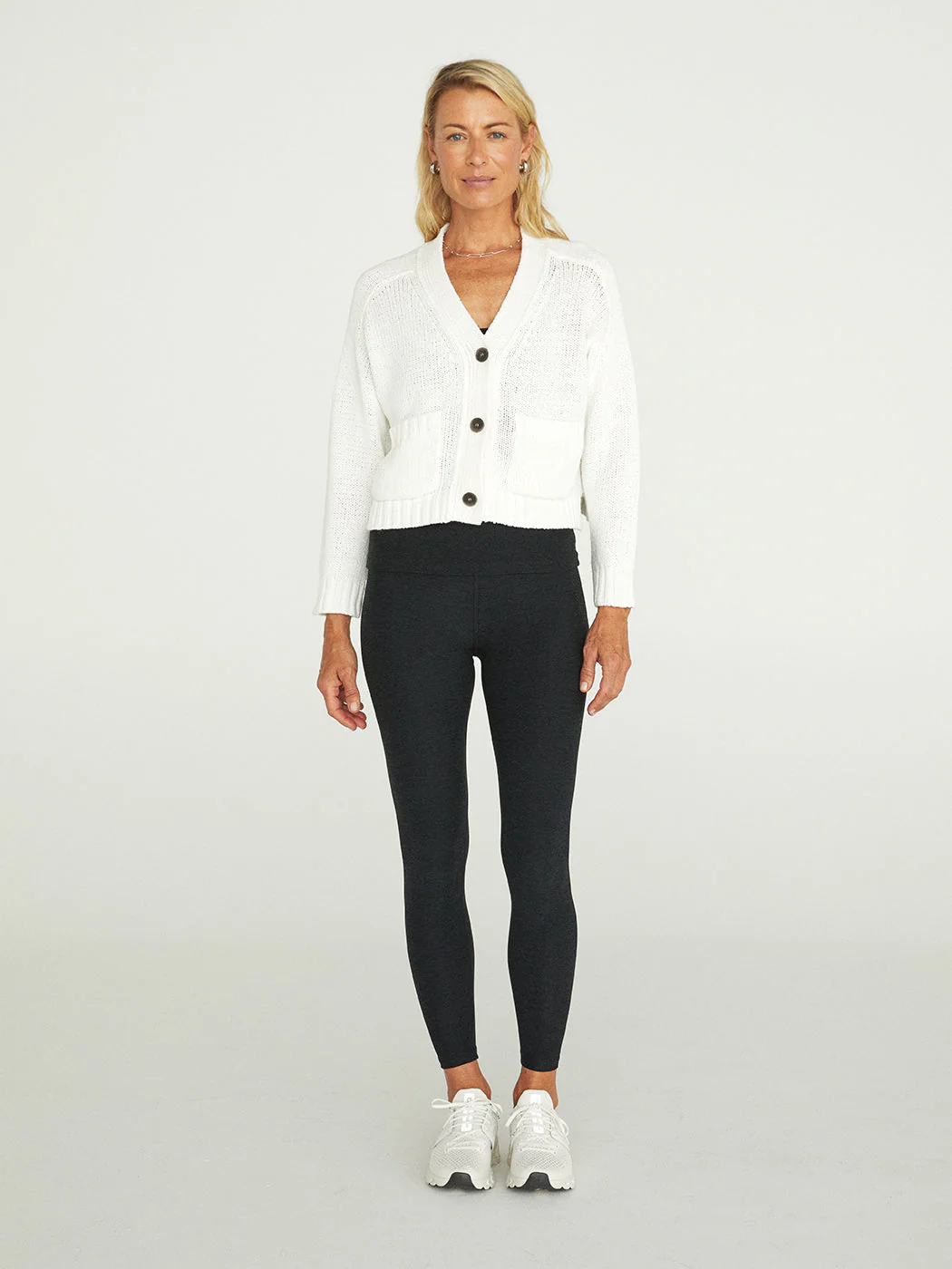 Cropped Cardigan - Salt White - Image 4