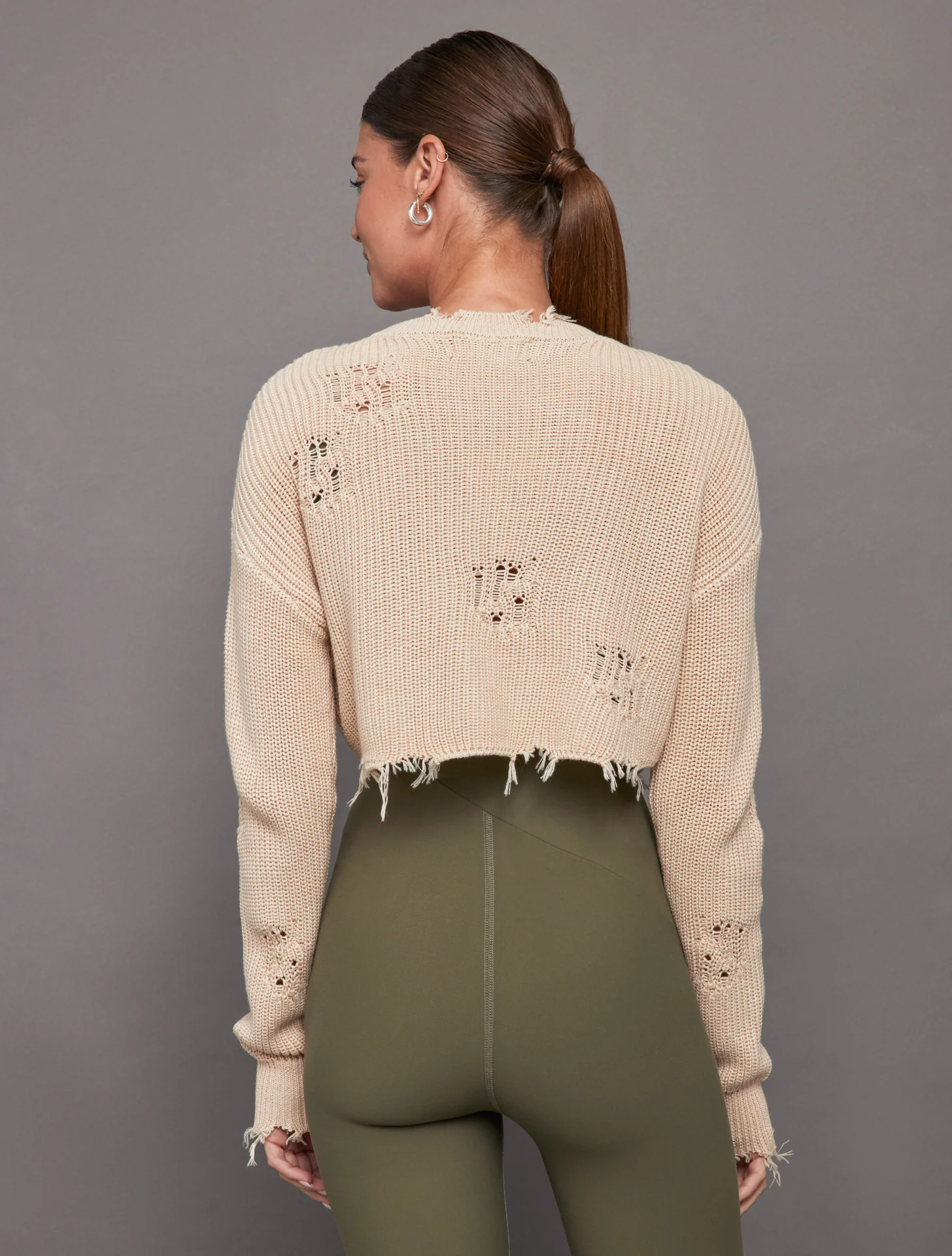 Cropped Devin Sweater - Cappuccino - Image 4