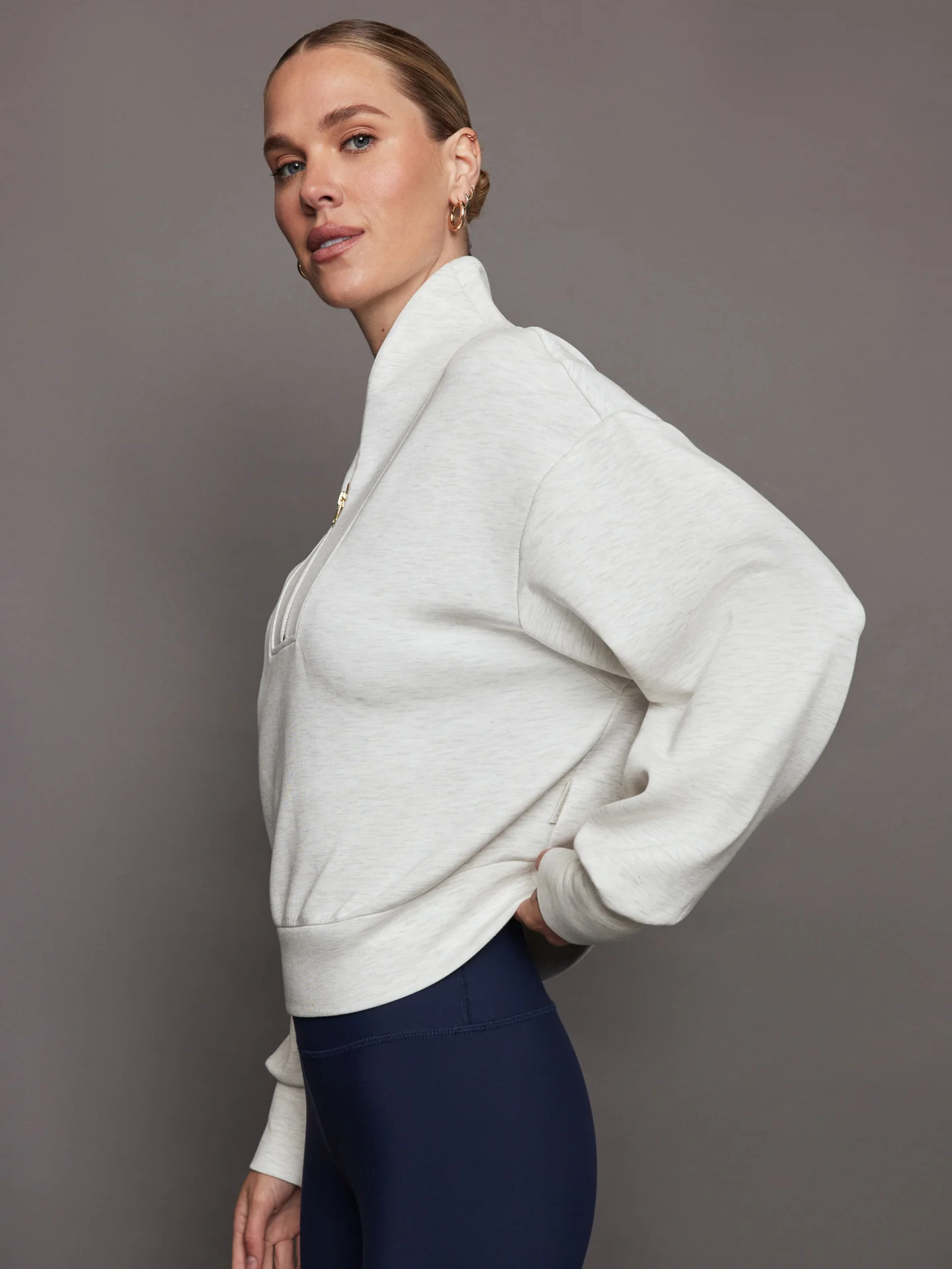DAVIDSON SWEAT - IVORY MARL - Image 2