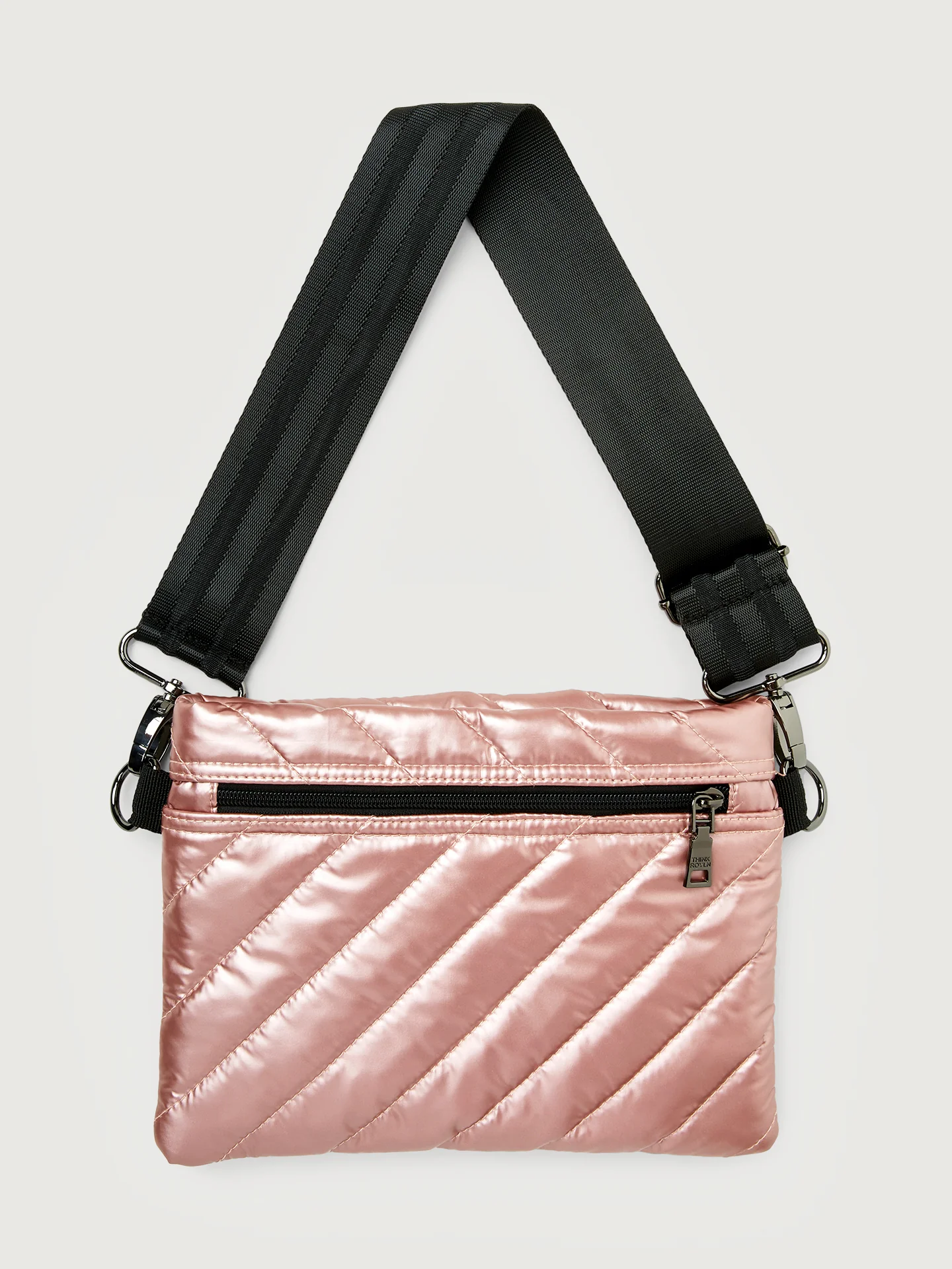 Diagonal Bum Bag 2.0 - Pearl Blush / Black / Black Web - Image 4