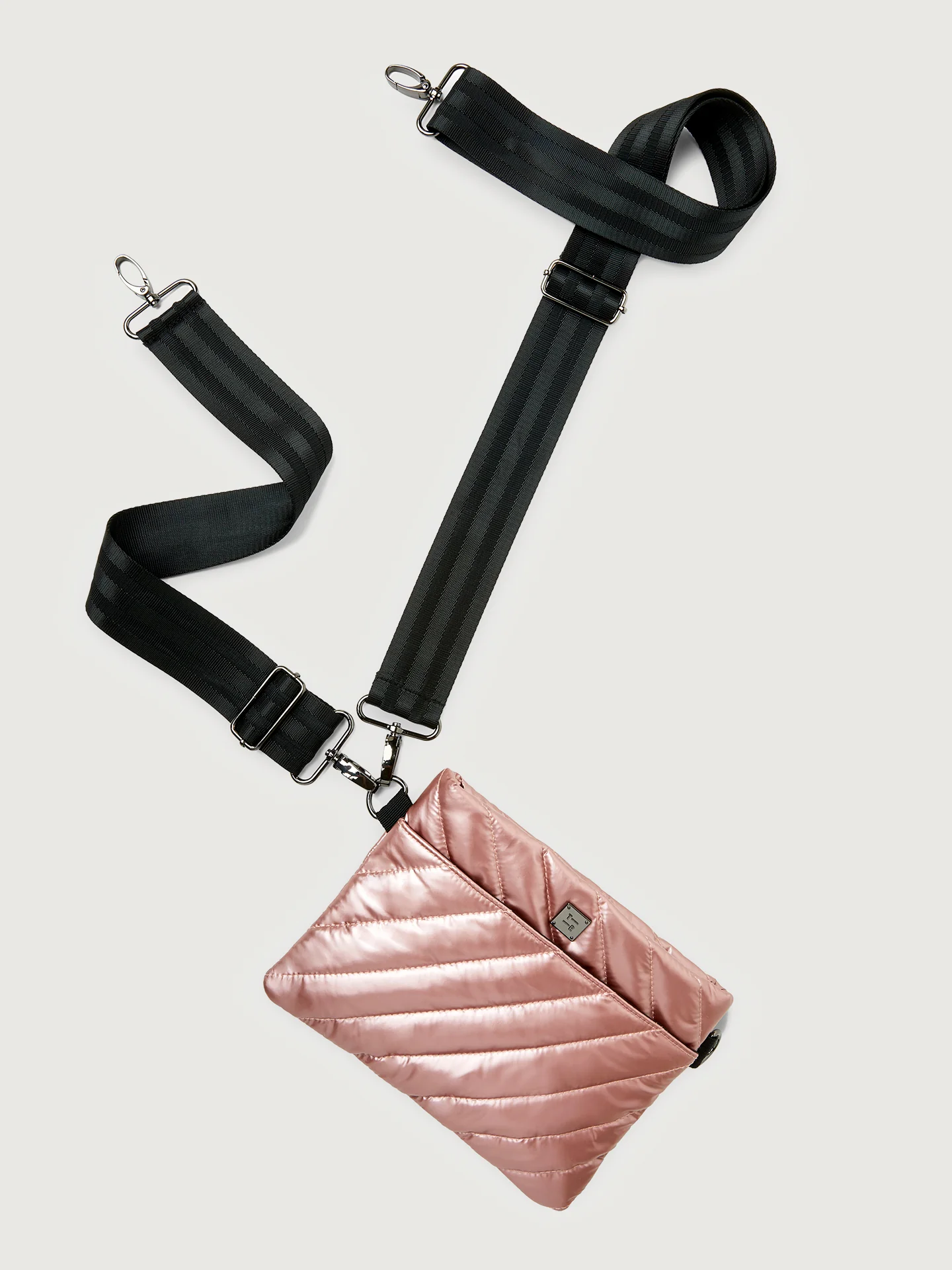 Diagonal Bum Bag 2.0 - Pearl Blush / Black / Black Web - Image 7