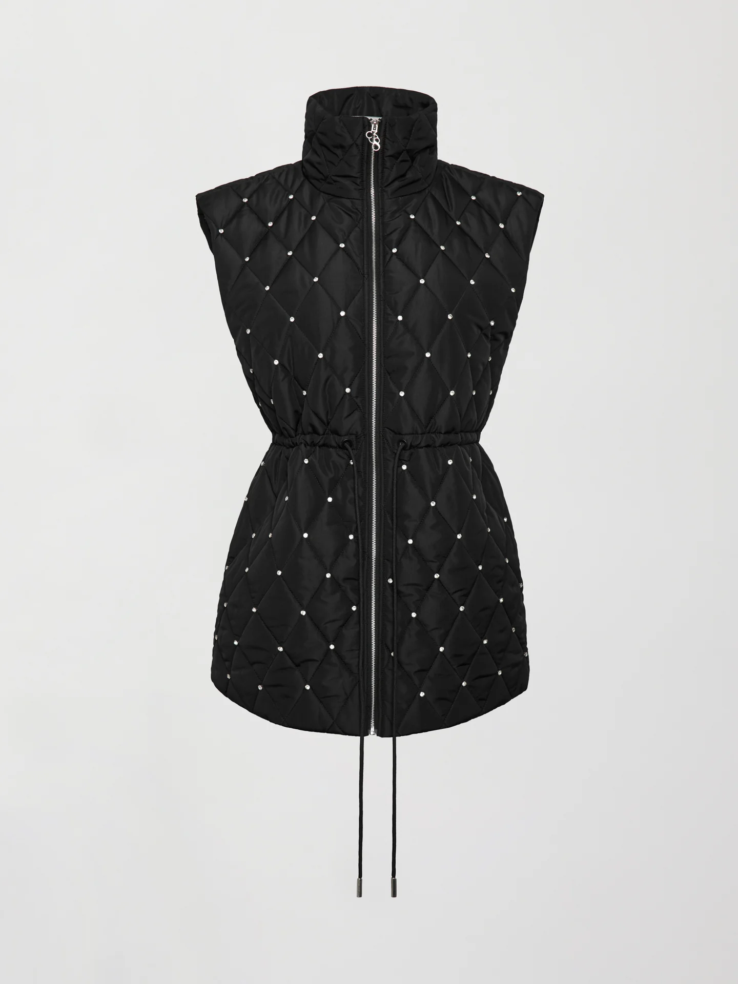 Diamond Quilted Puffer Vest - Black - Image 6