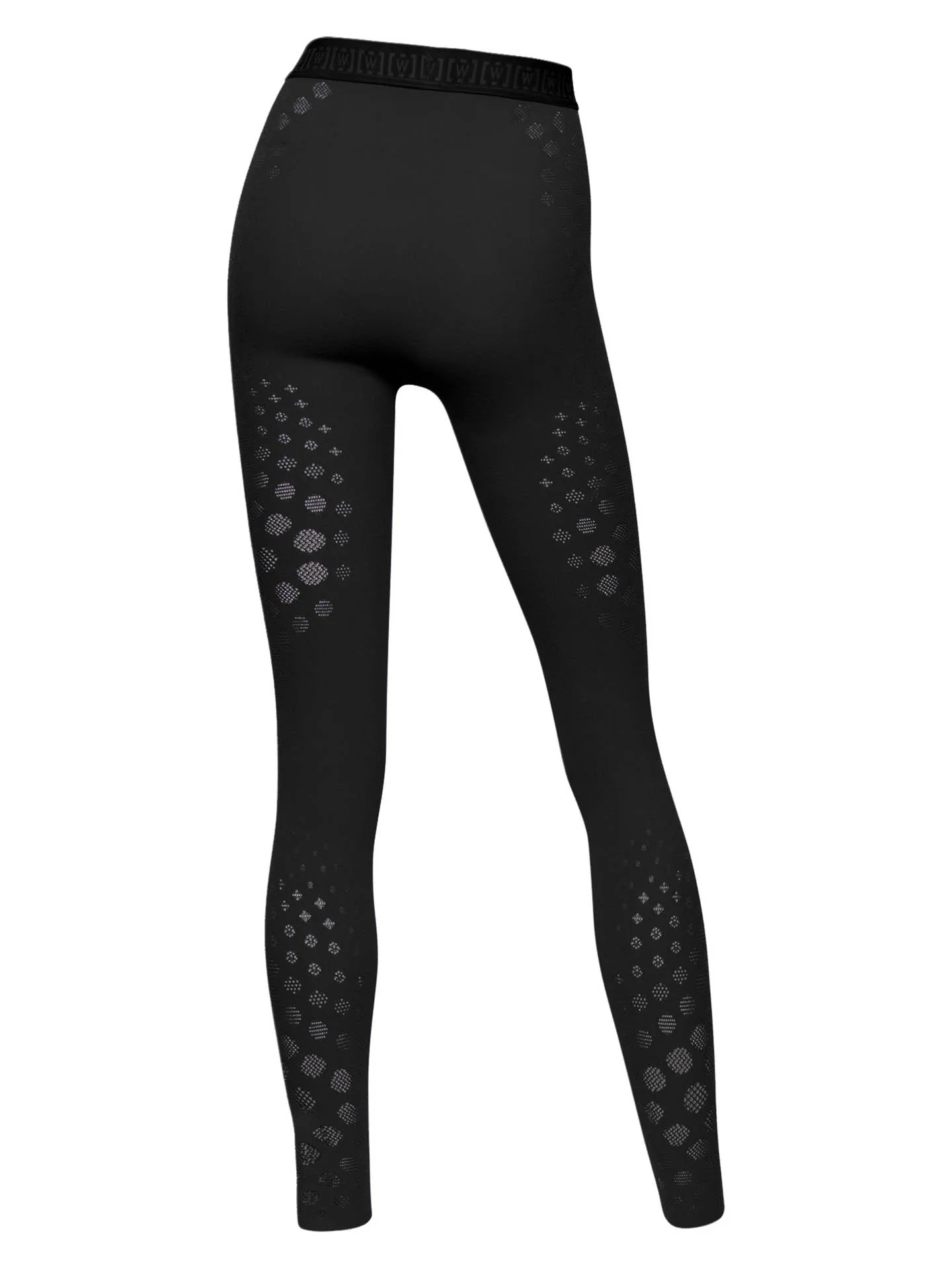 Dots Illusion Net Leggings - BLACK - Image 3