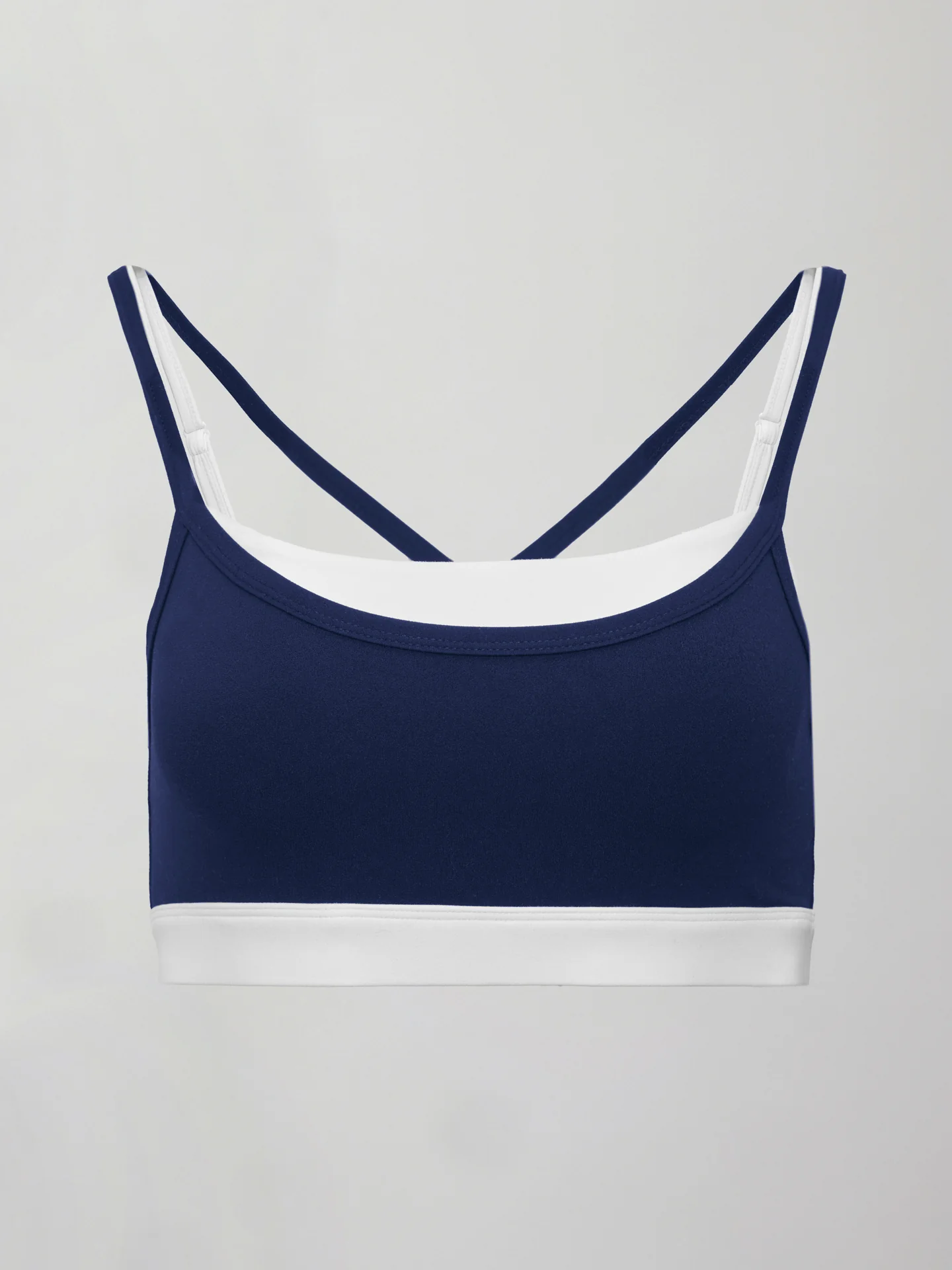 Double Layered Contrast Bra in Melt - Navy/White - Image 8