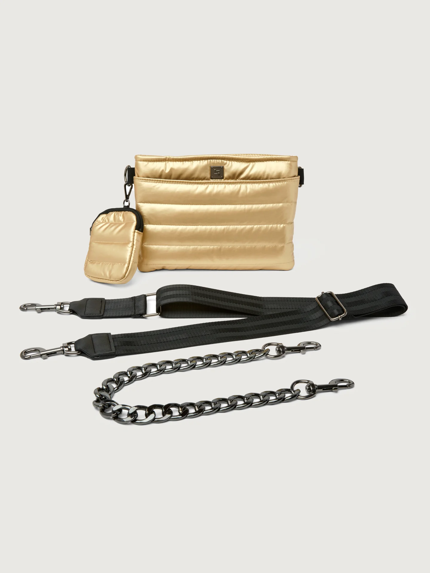 Downtown Crossbody - Mineral Gold/Black/Black Web Gunmental Hardware - Image 7