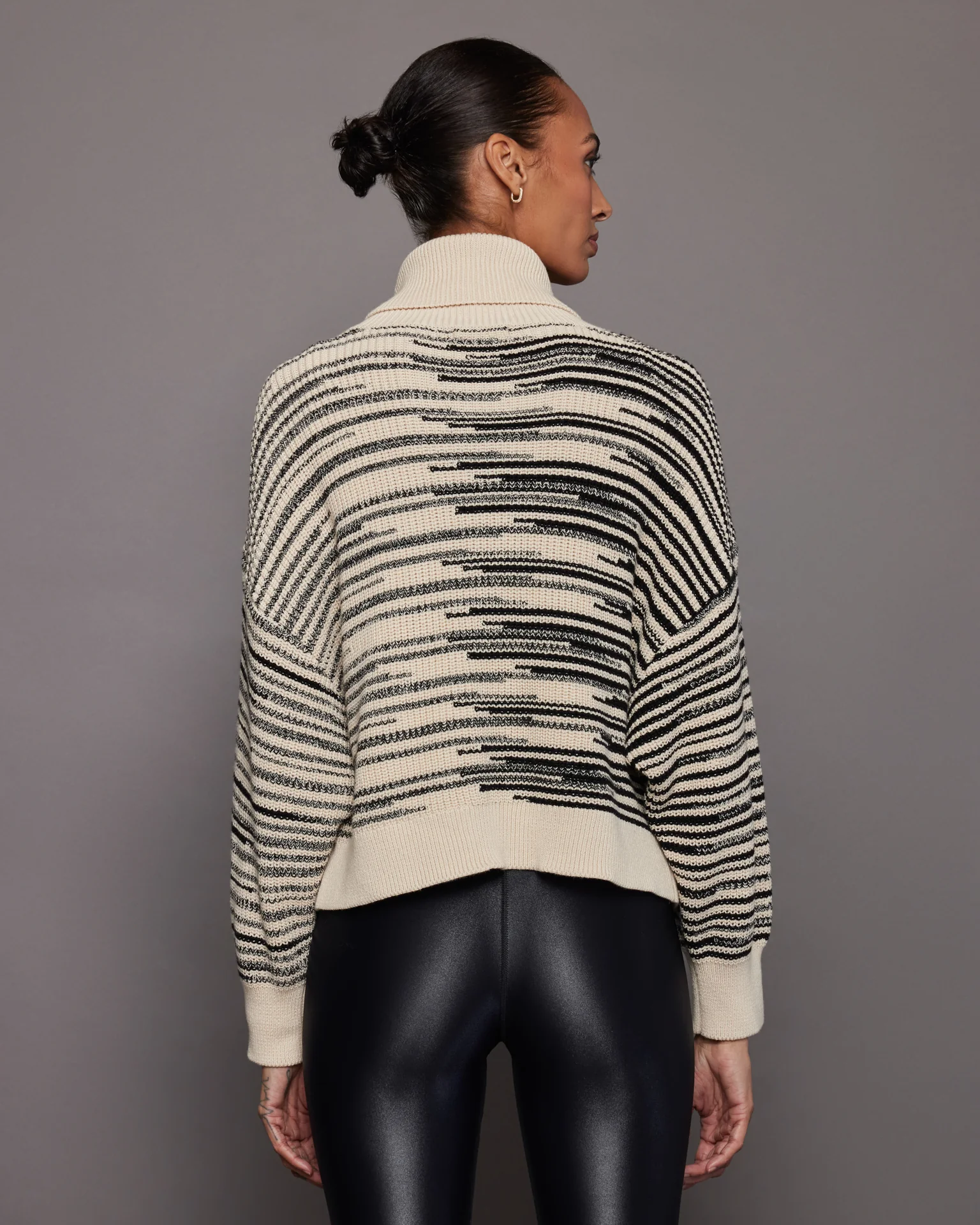 Edie Marl Turtle Neck - Cream - Image 3