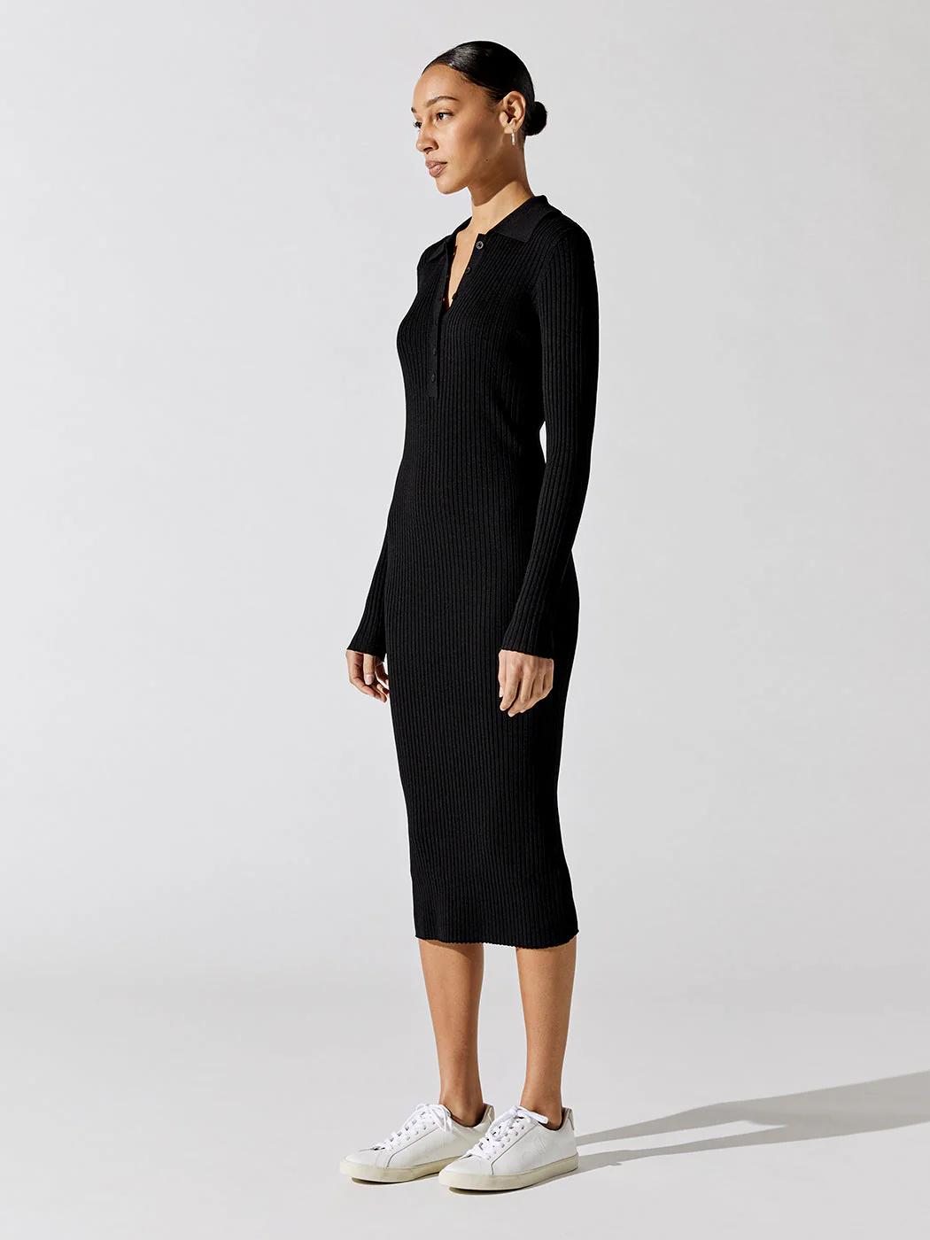 Ella Polo Dress - Noir - Image 3