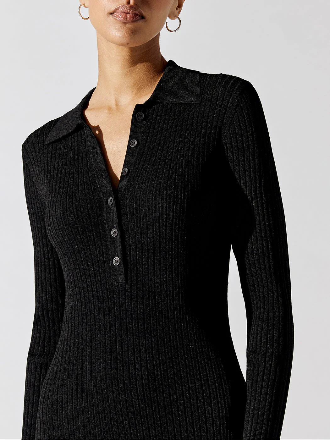 Ella Polo Dress - Noir - Image 5