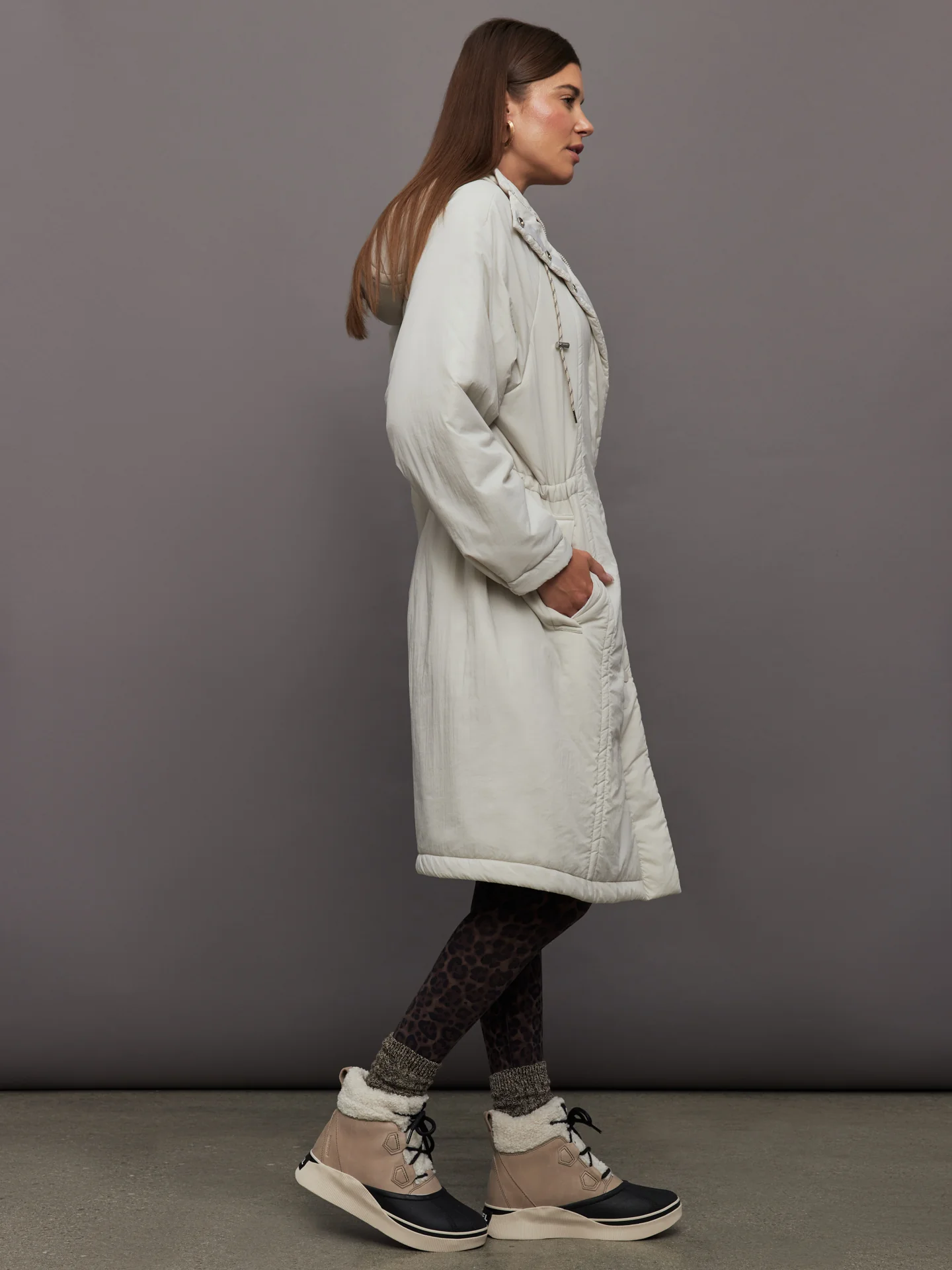 Elle Light Padded Parka - Rainy Day - Image 3