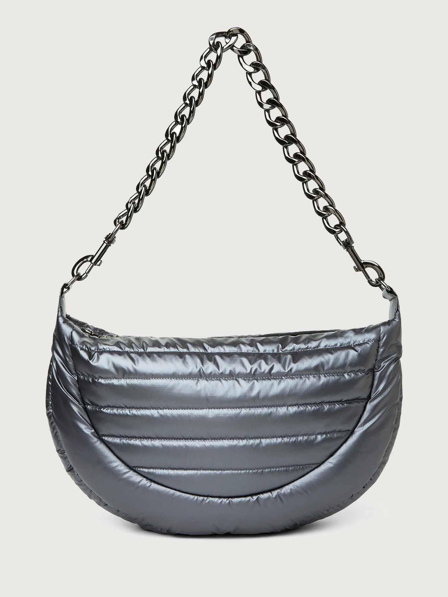 Elton Hobo Crossbody - Pearl Grey/ Black/ Black Web Gunmetal Hardware - Image 2