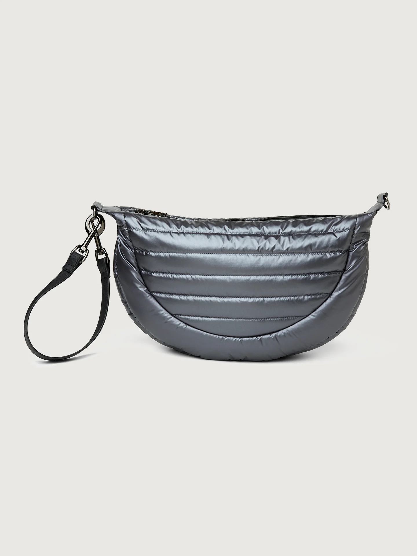 Elton Hobo Crossbody - Pearl Grey/ Black/ Black Web Gunmetal Hardware - Image 7