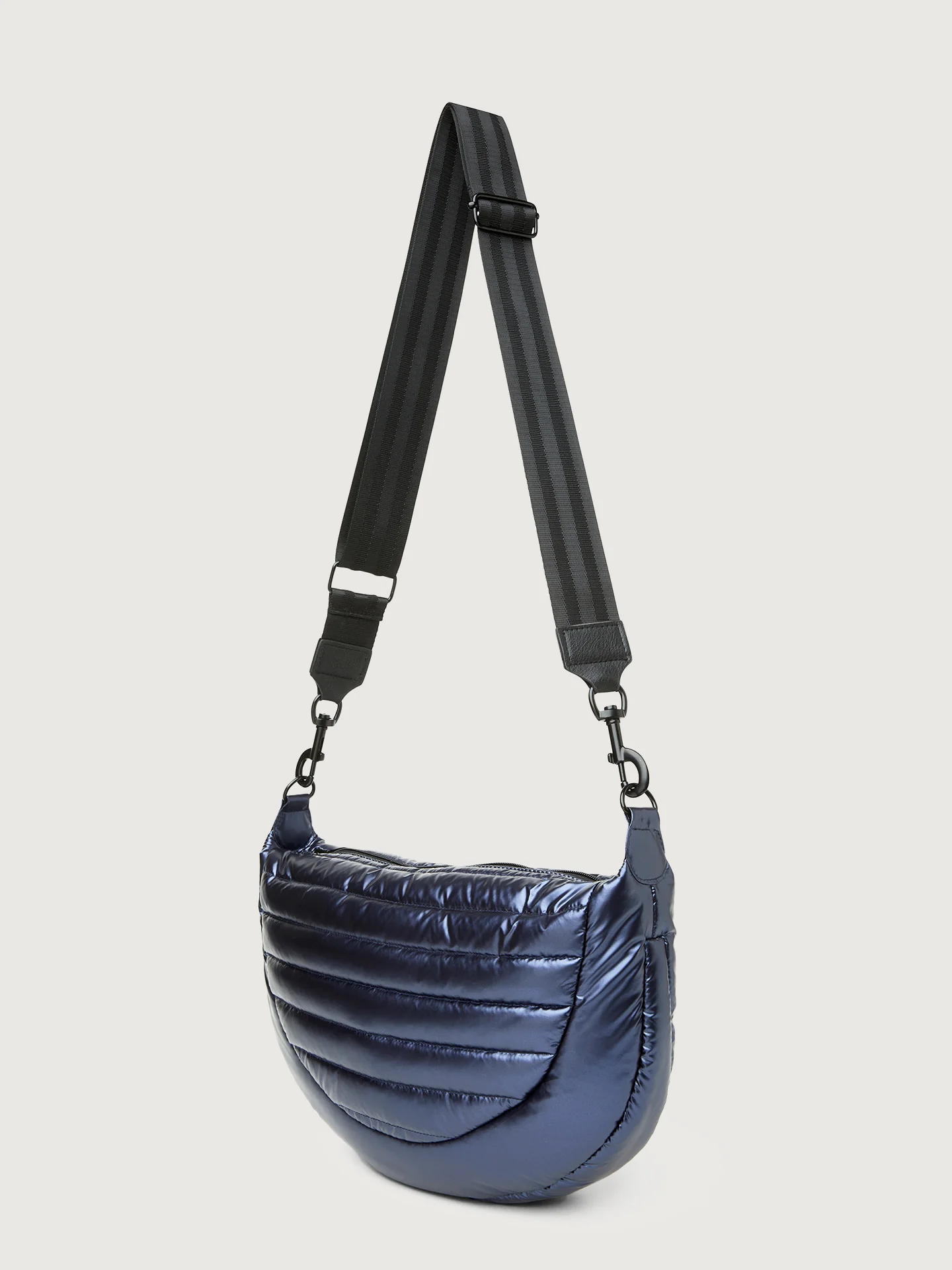 Elton Hobo Crossbody - Pearl Midnight/ Black/ Black Web/ Black Hardware - Image 3