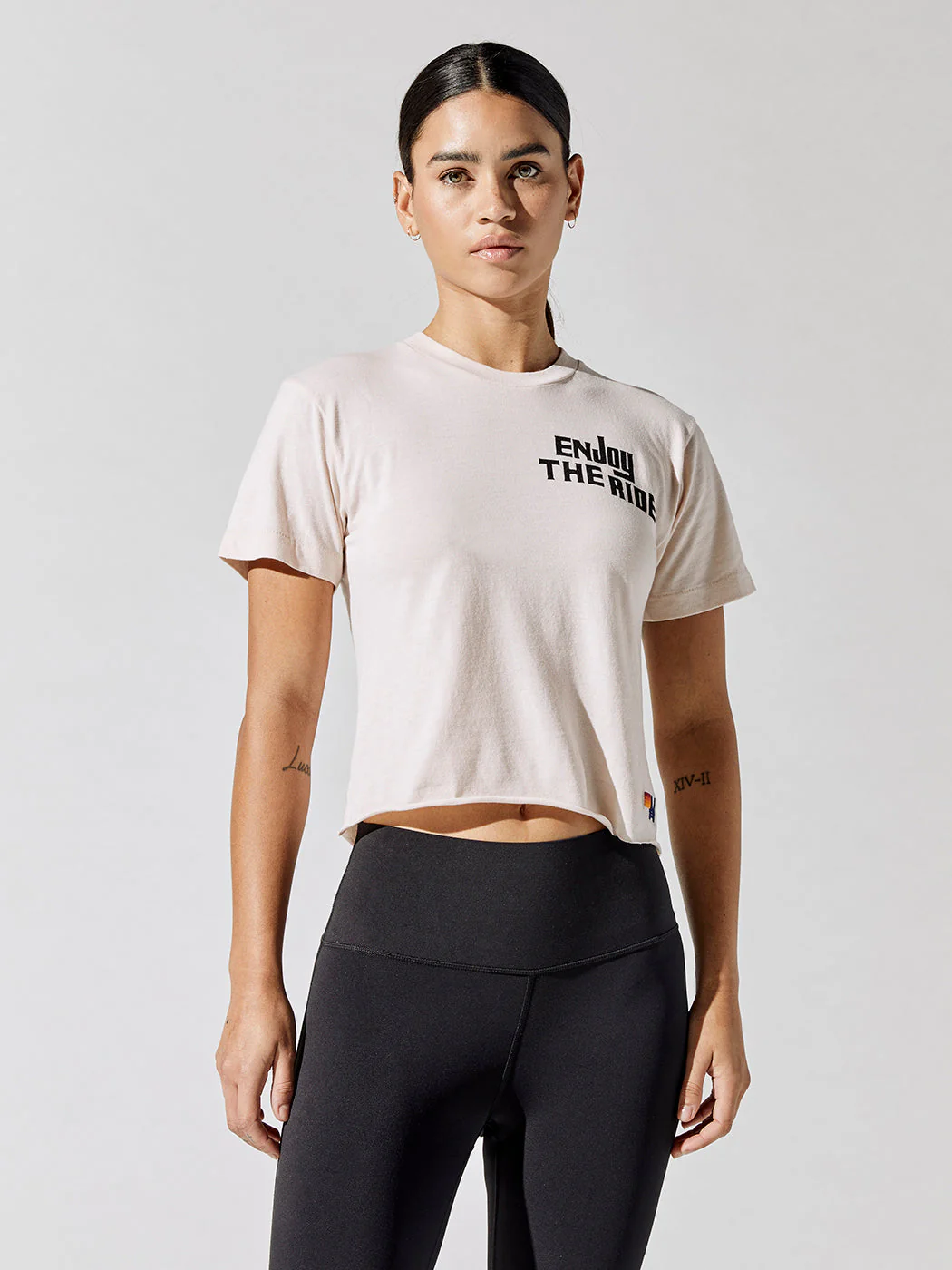 Enjoy The Ride Boyfriend Tee - Almond - Image 2