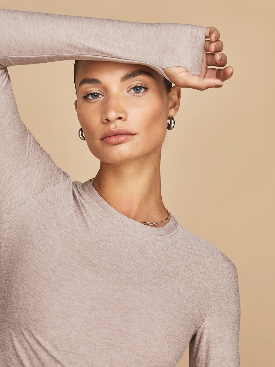 Featherweight Peekaboo Pullover - Chai - Image 6
