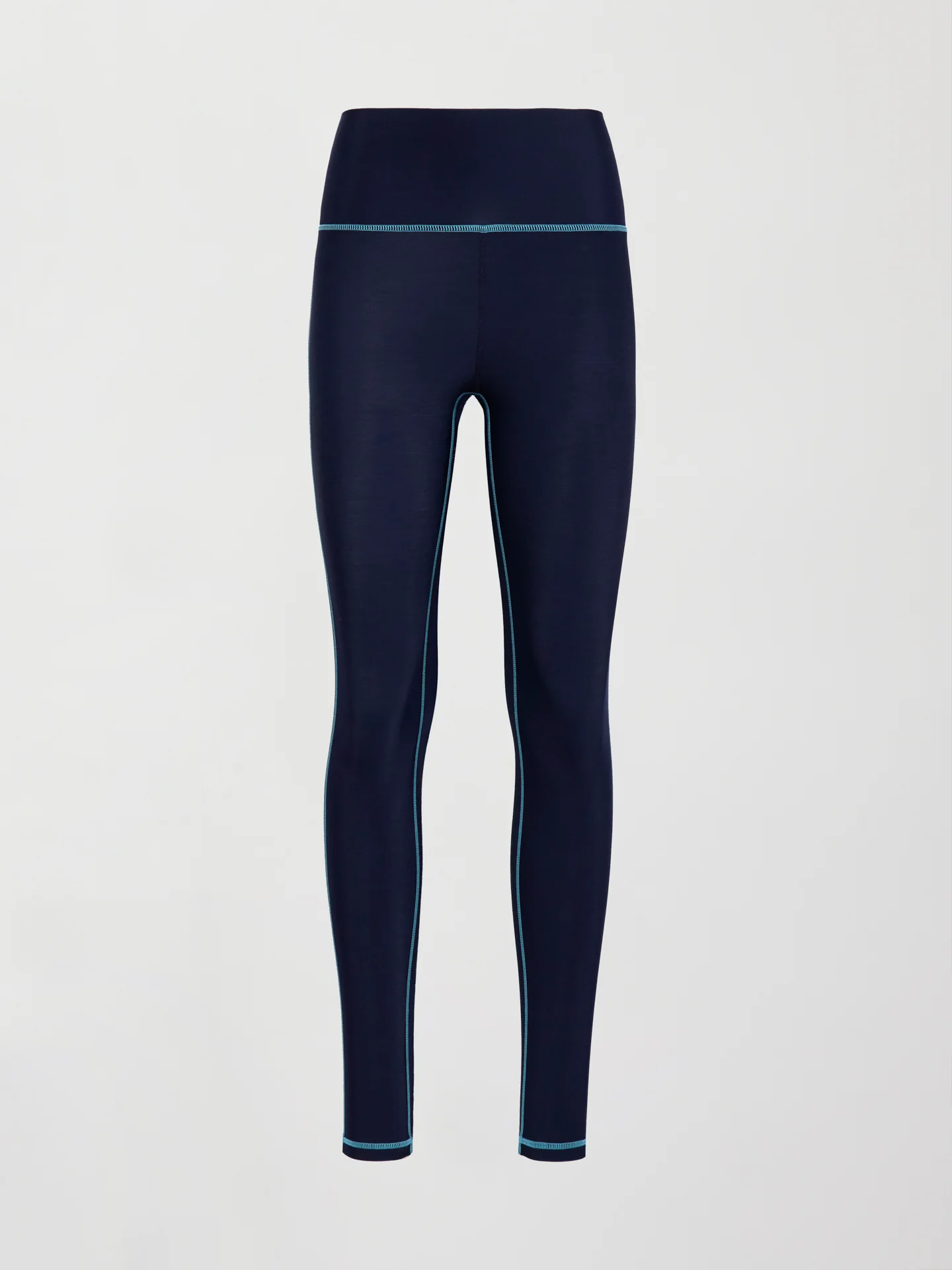 High Rise Legging with Fleece Back - Navy / Blue Atoll - Image 5