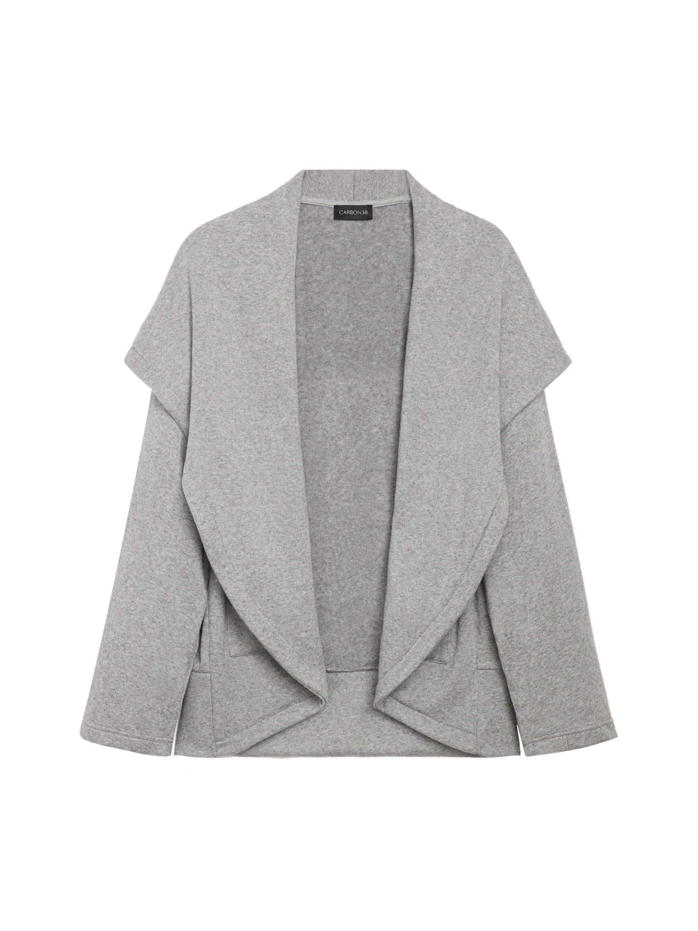 Fleece Cardigan - Heather Grey - Image 7