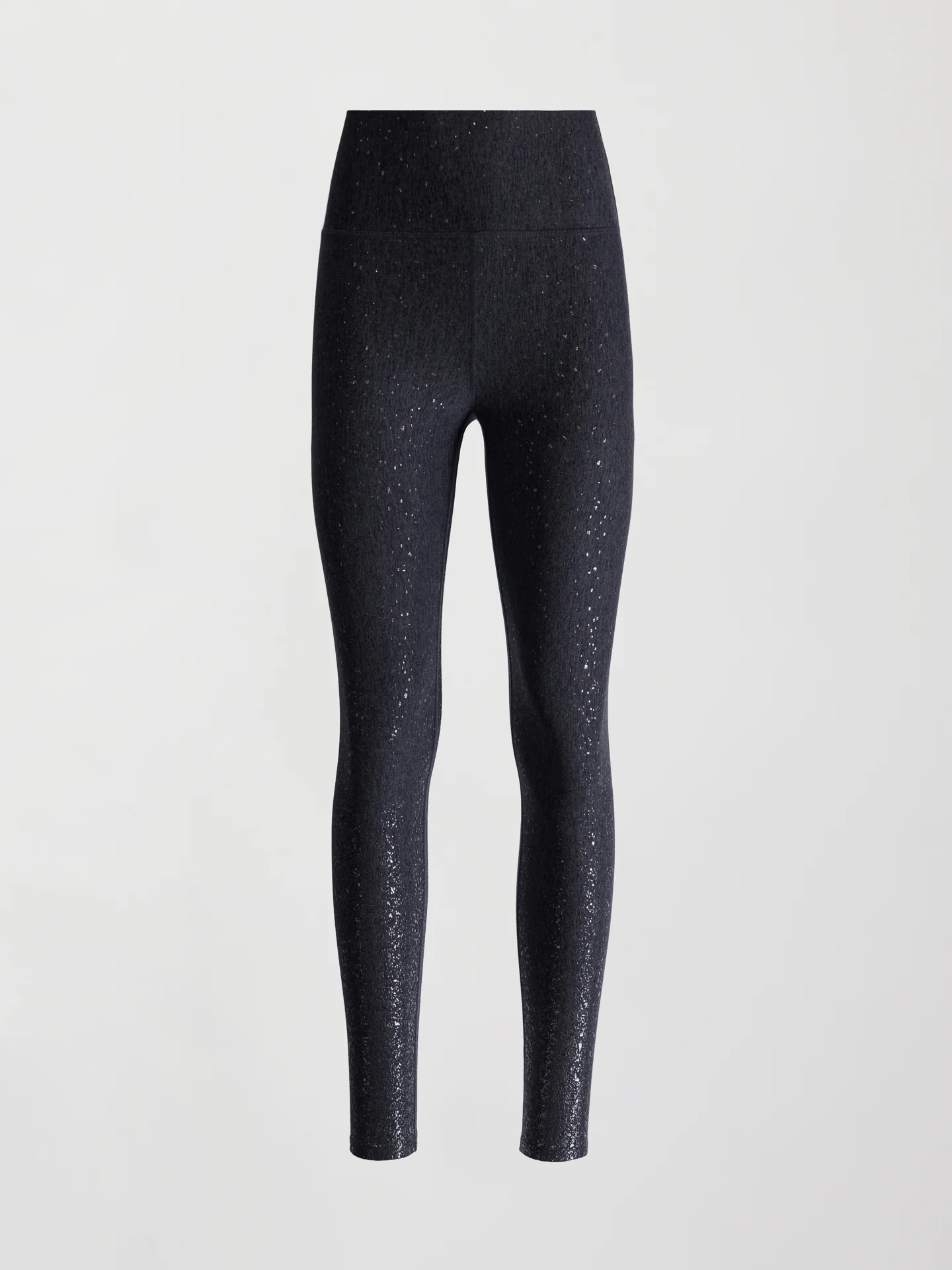 Foil Legging in Melt - Dark Heather Grey with Gunmetal Foil - Image 6