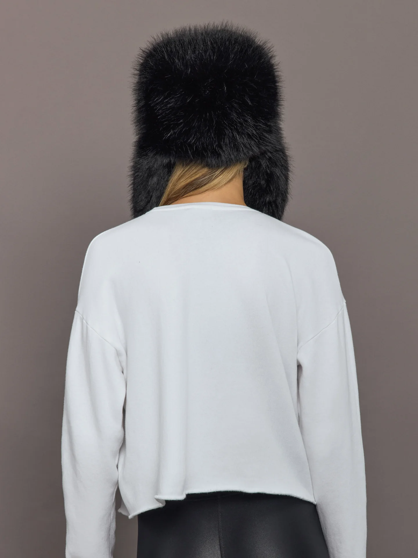 Fox Trapper Hat - Black - Image 2