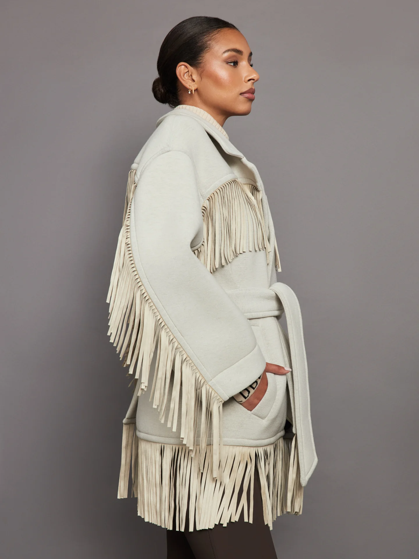 Fringe Jacket - Champagne - Image 2