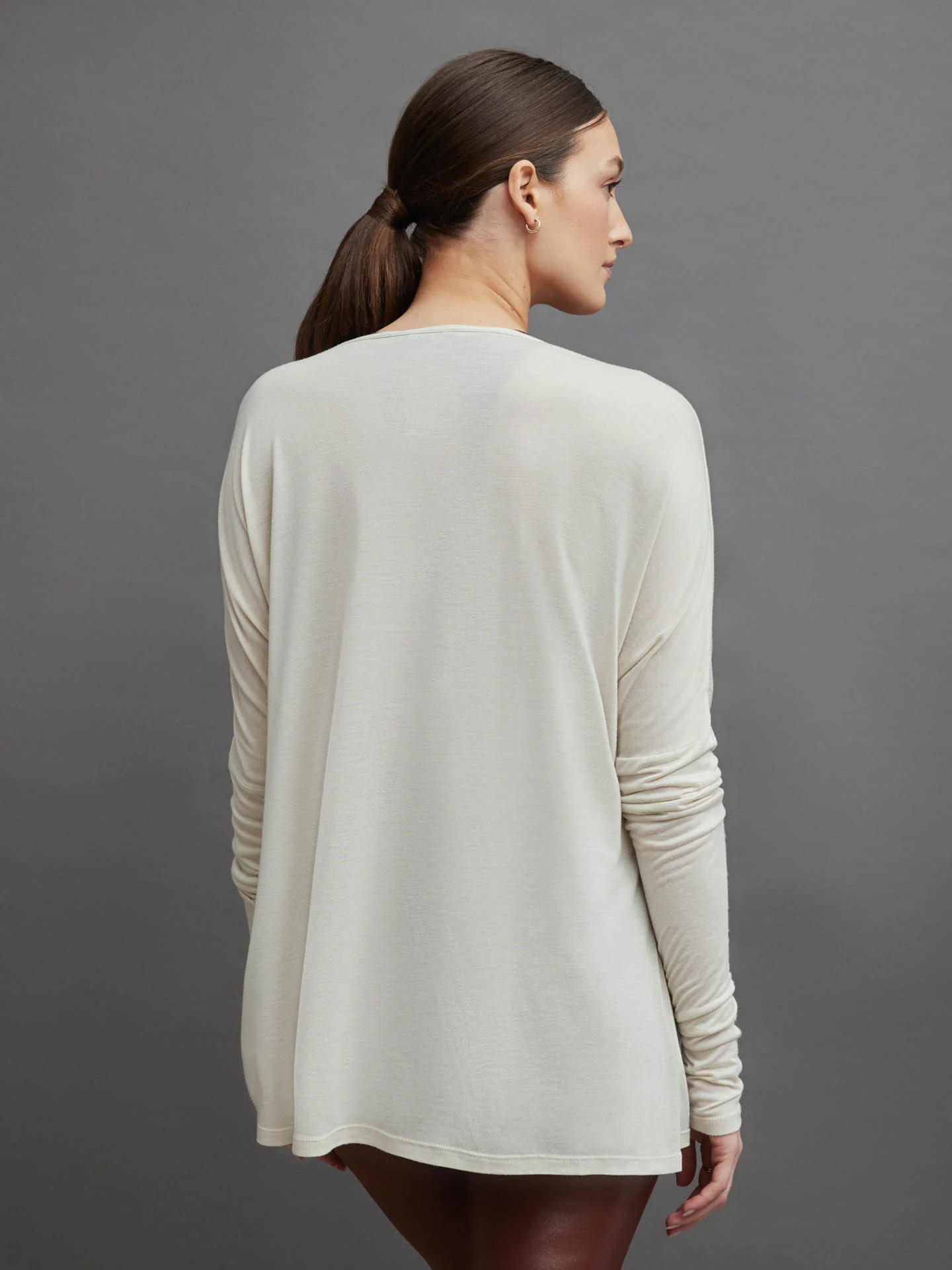 Genteel Cashmere Long Sleeve - Bone - Image 4