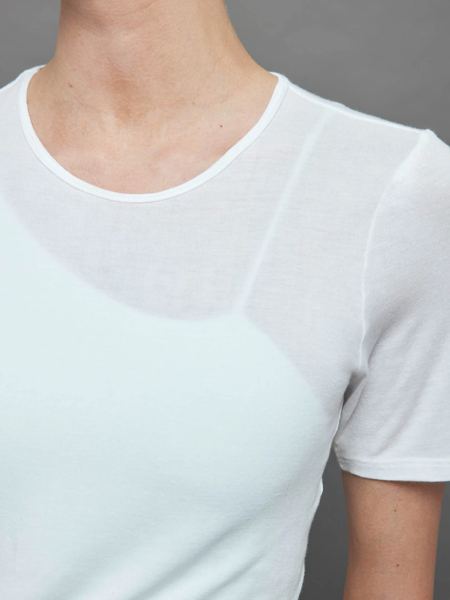Giselle Cashmere Tee - White - Image 3