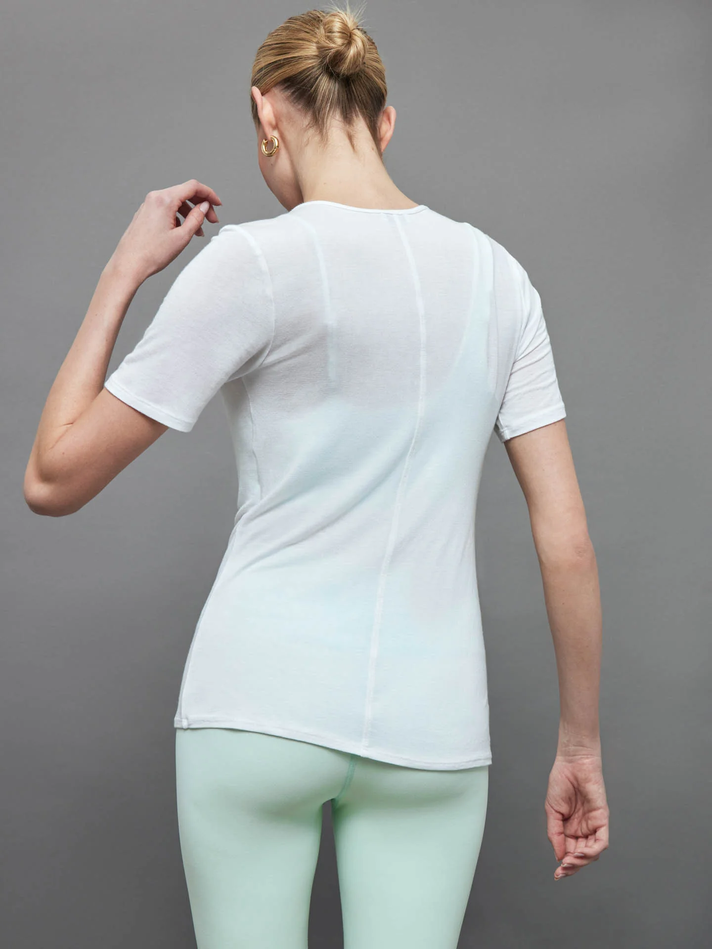 Giselle Cashmere Tee - White - Image 4