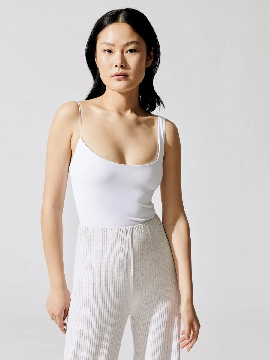 Gracie Asymmetric Strap Bodysuit - White - Image 4