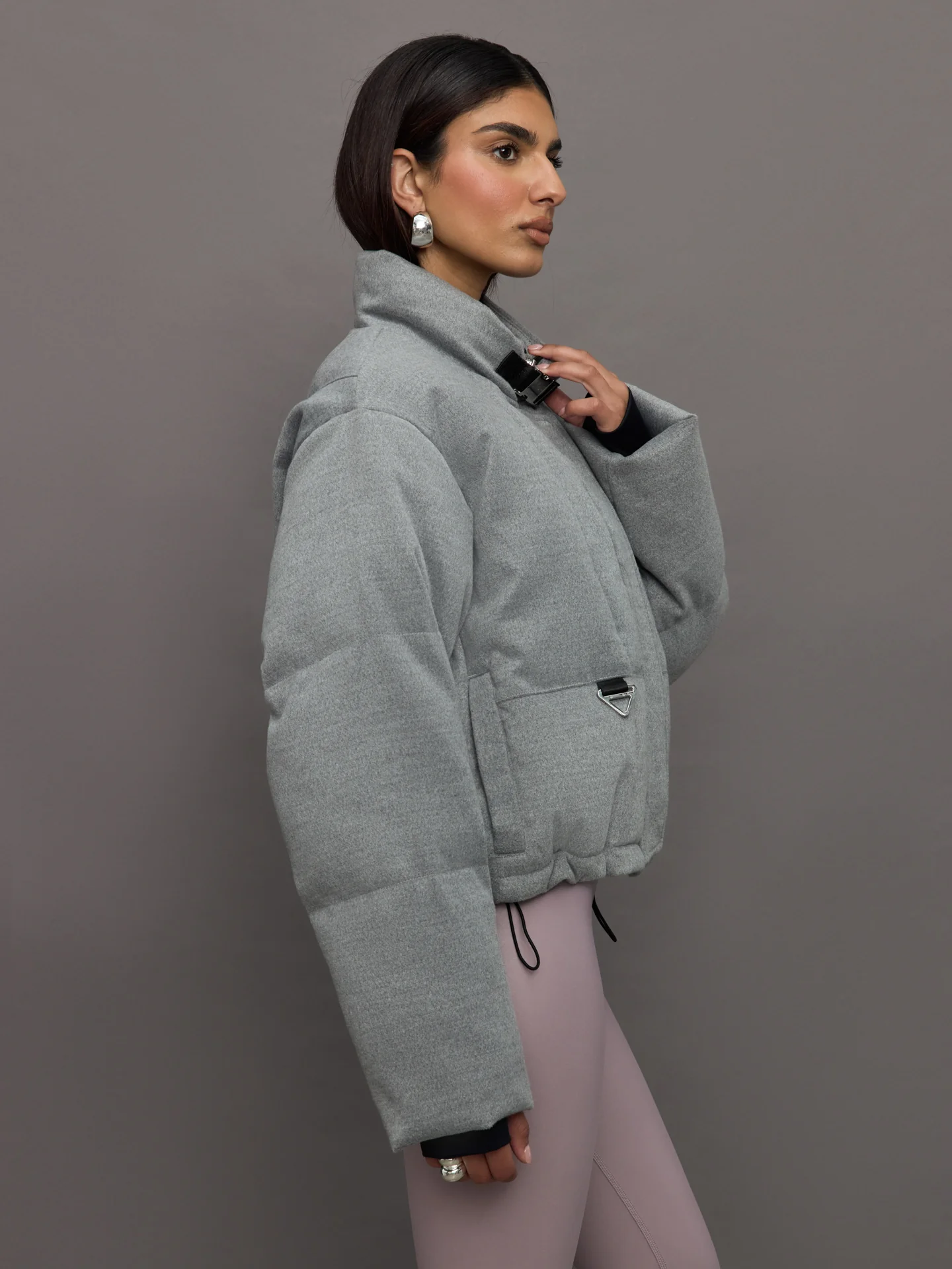 Hallie Mae Puffer - Grey Marl - Image 4