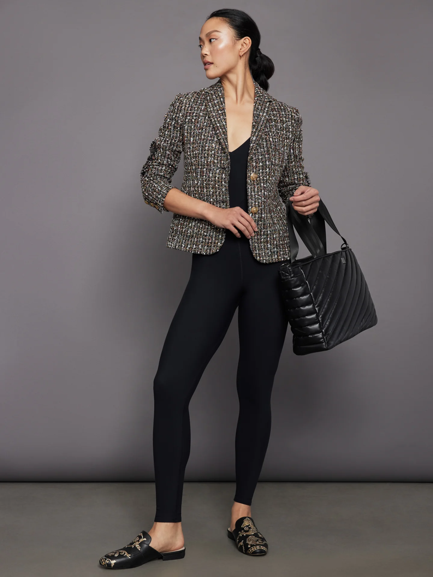 Happy Hour Blazer Boucle - Glitter Black - Image 5