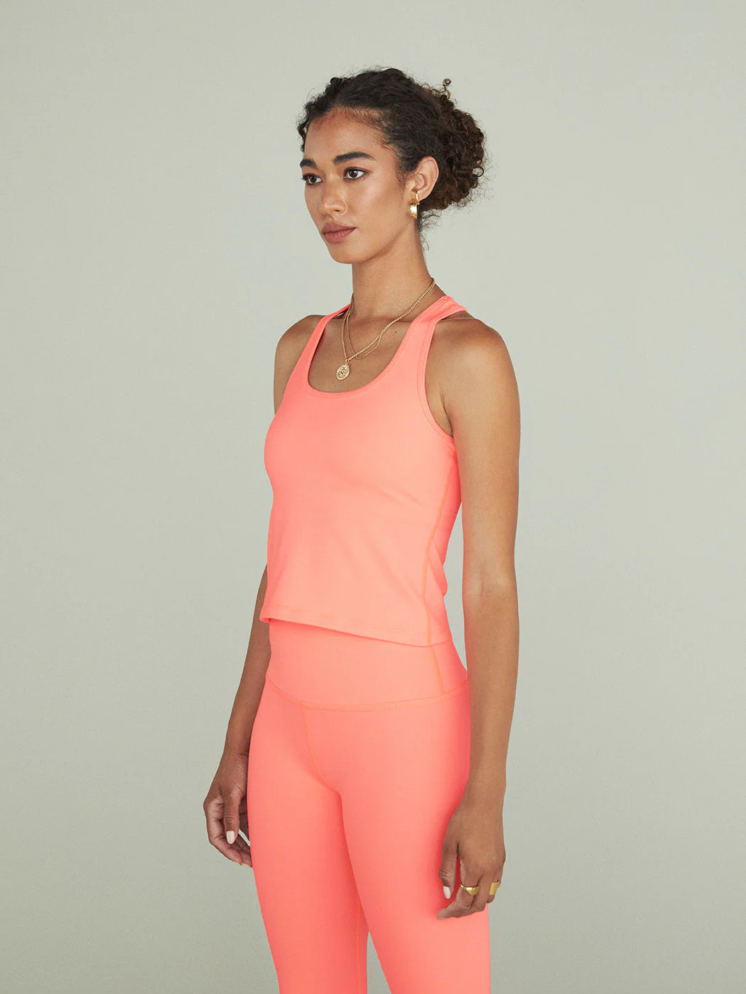 Heather Rib Racerback Flash Tank - Peach Sorbet Heather Rib - Image 6