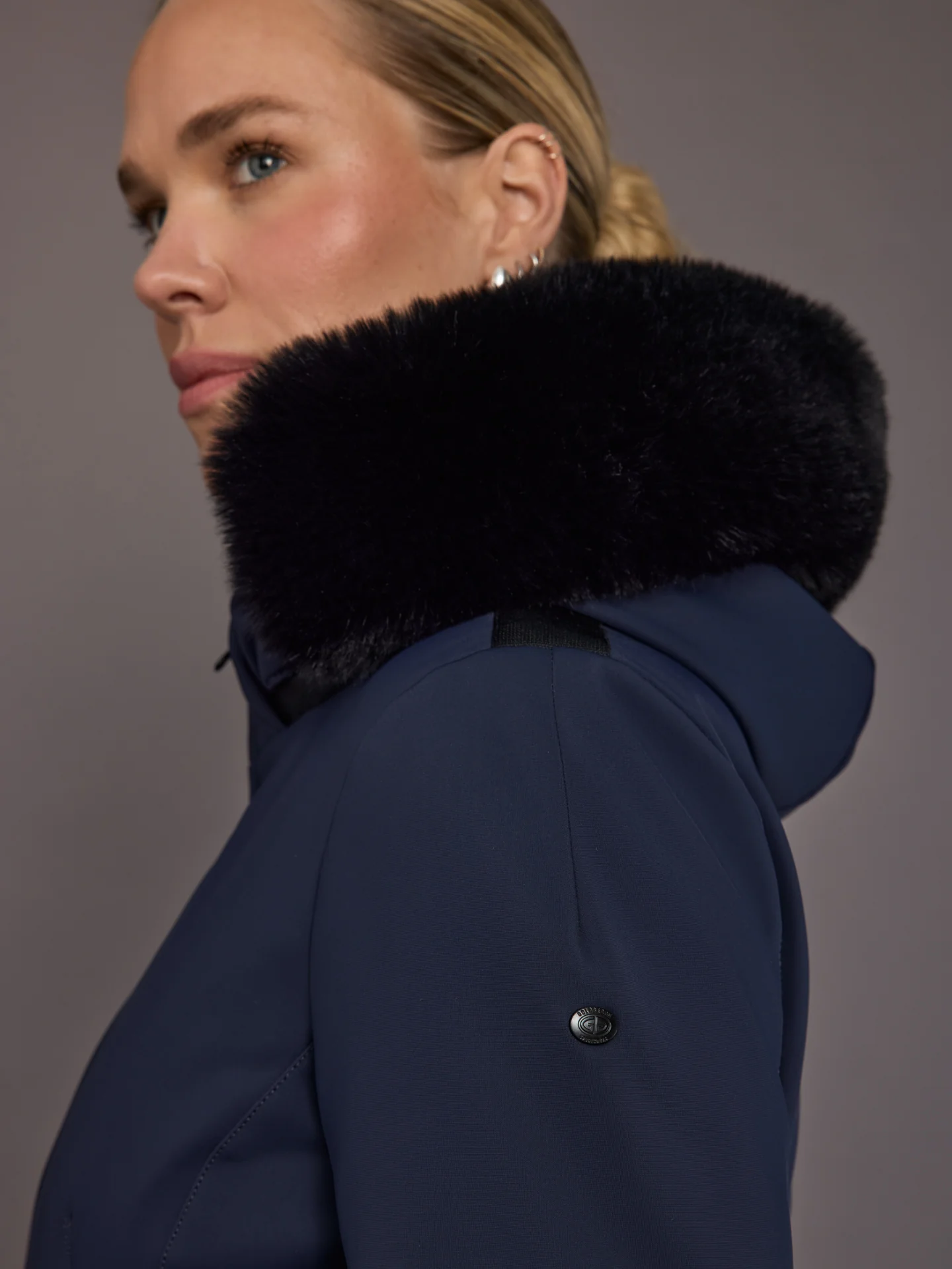 Hida Ski Jacket Faux Border - Navy - Image 5