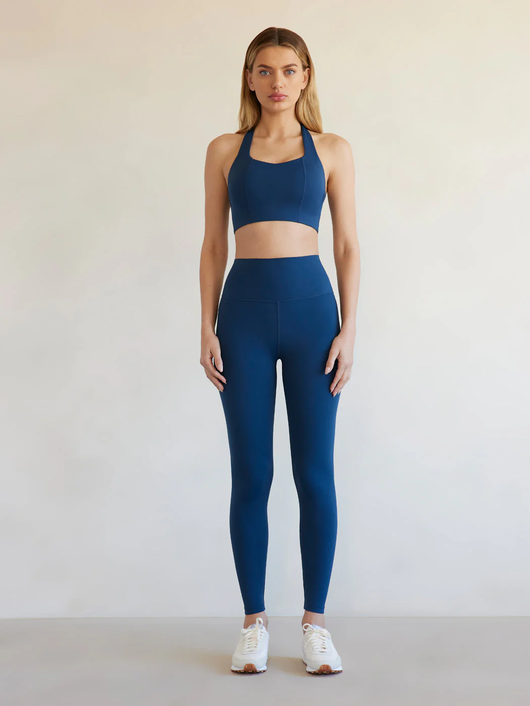 High Rise Full-length Legging In Diamond Compression - French Navy - Image 3