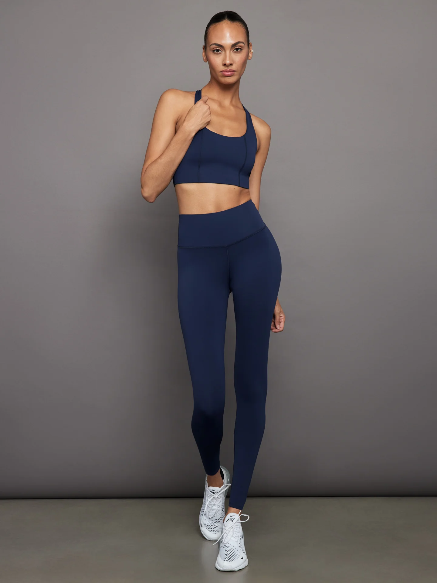High Rise Full-Length Legging in Diamond Compression - Navy Blazer - Image 5