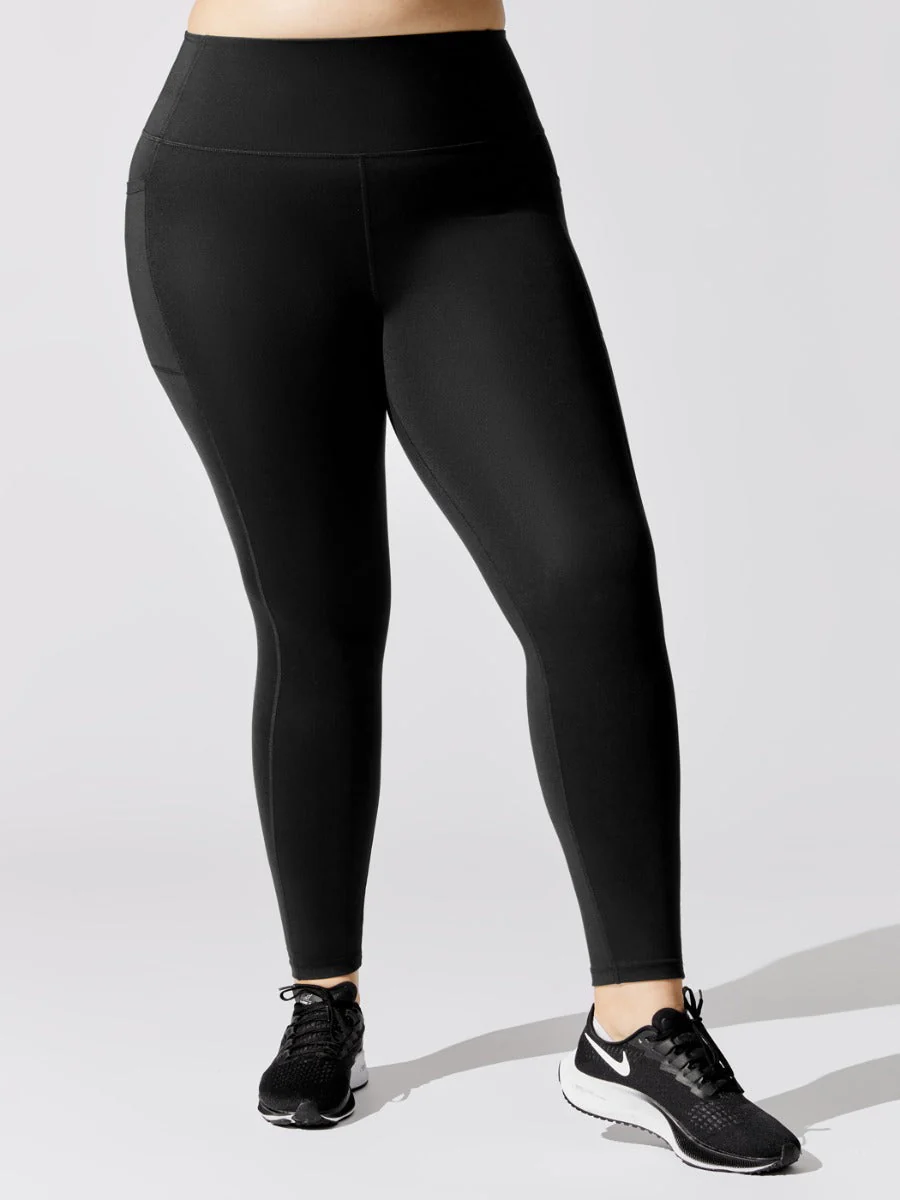 High Rise Full-length Legging With Pockets in Cloud Compression - Black - Image 6