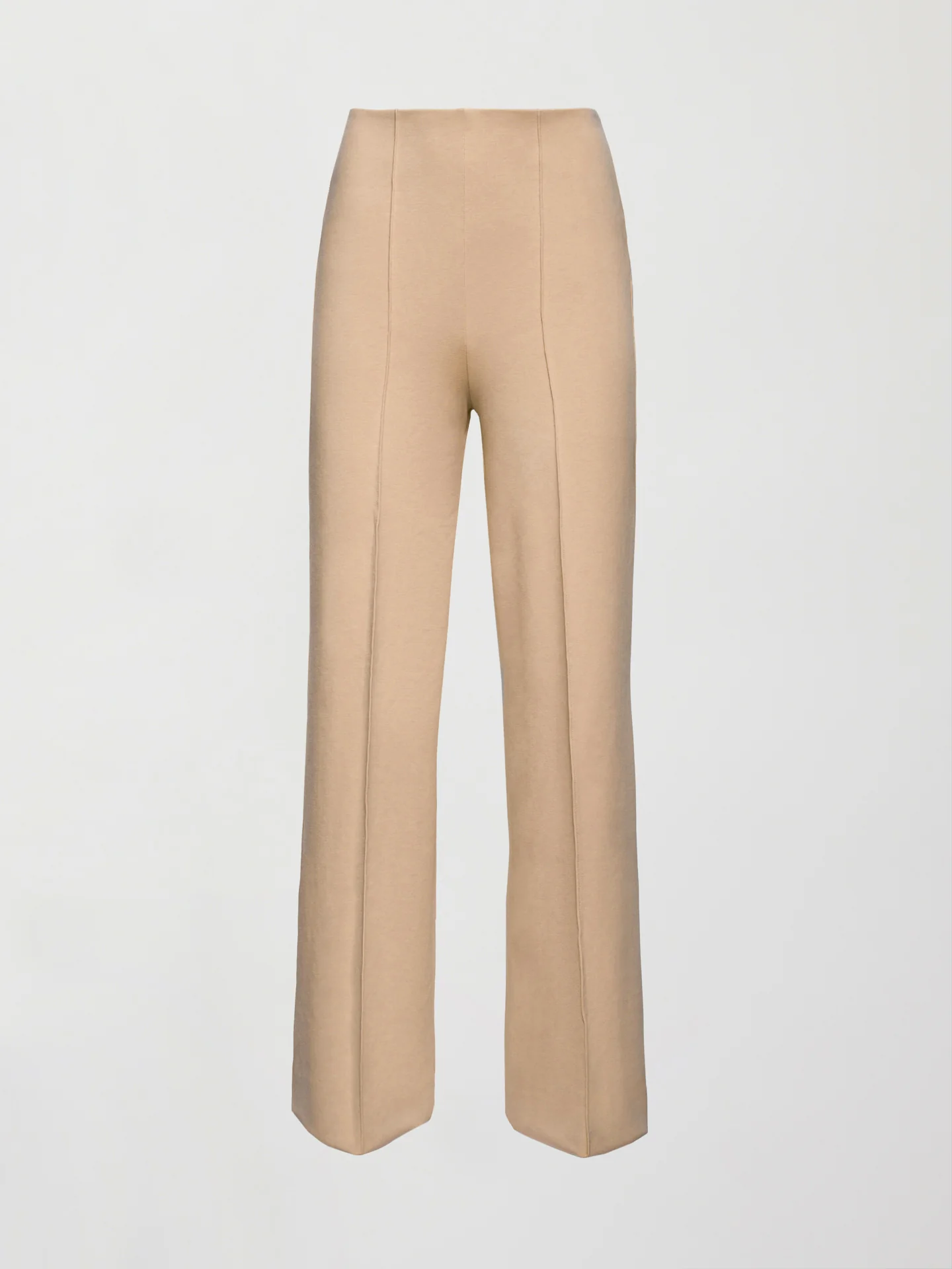High Waisted Scuba Pant - Beige - Image 6