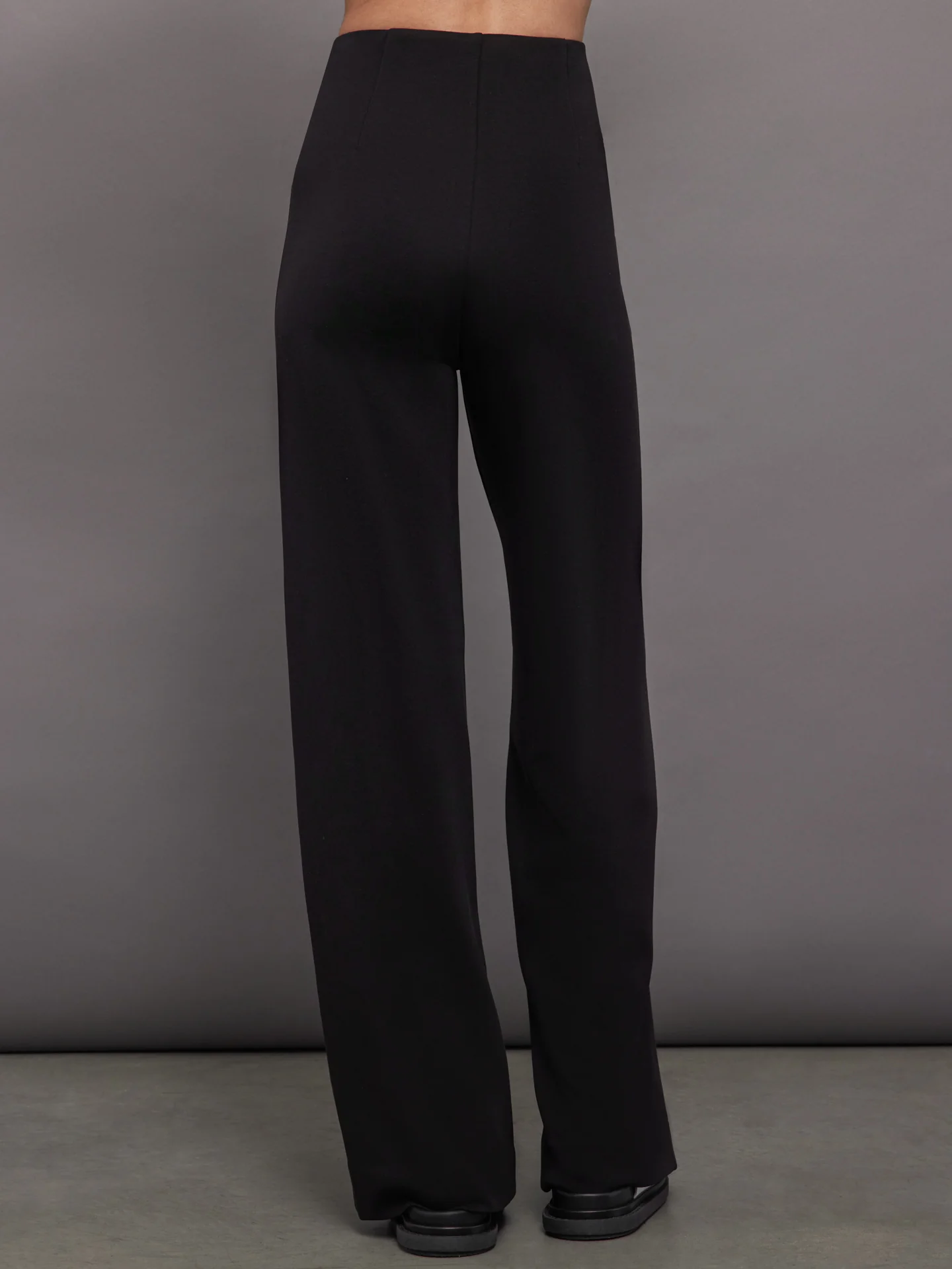High Waisted Scuba Pant - Black - Image 4