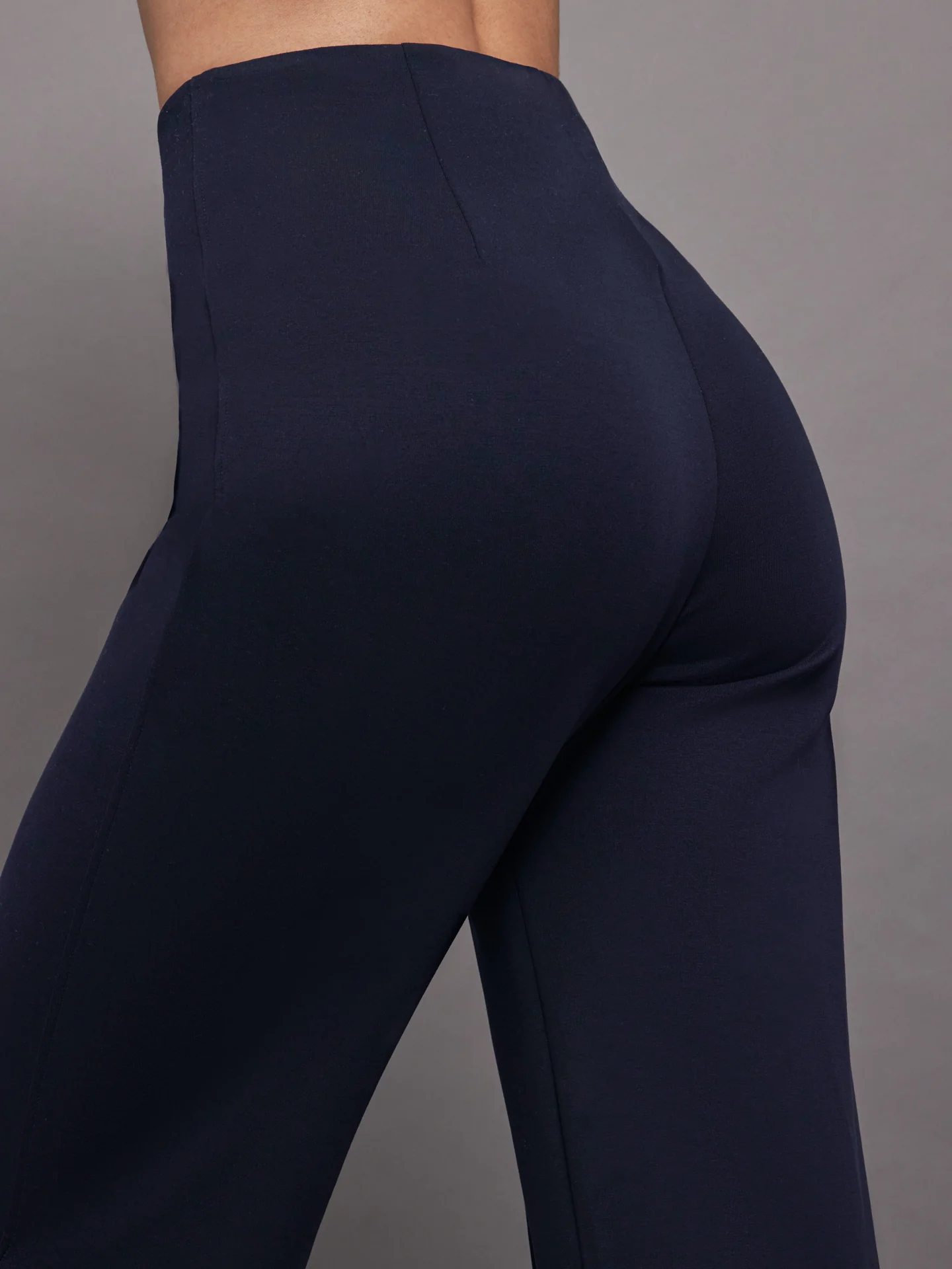 High Waisted Scuba Pant - Navy Blazer - Image 4