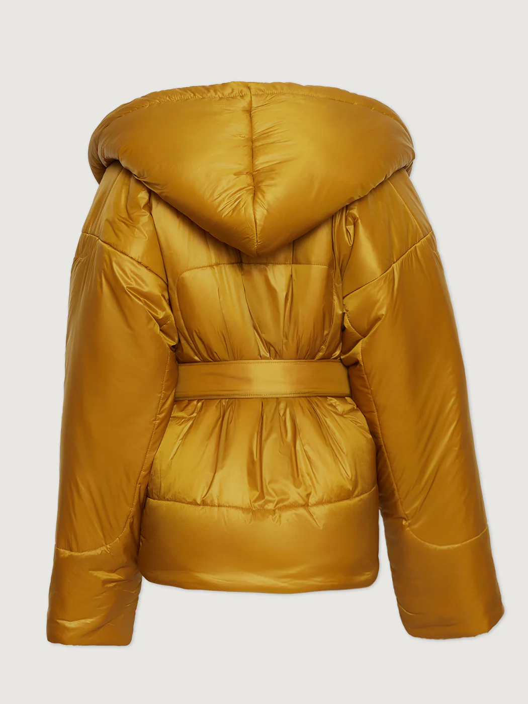 Hooded Sleeping Bag Coat Short - Mocha - Image 2