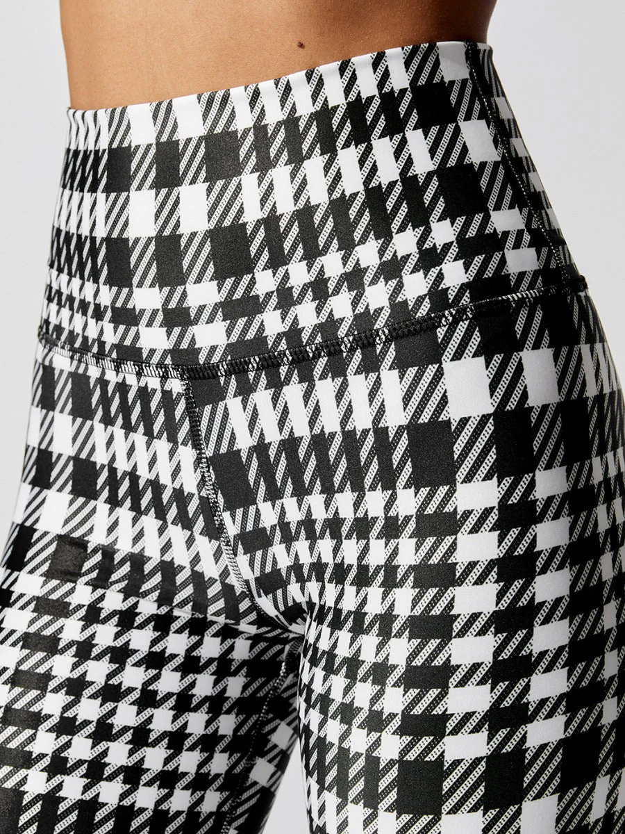 Houndstooth Biker Short - Black/White Houndstooth - Image 3